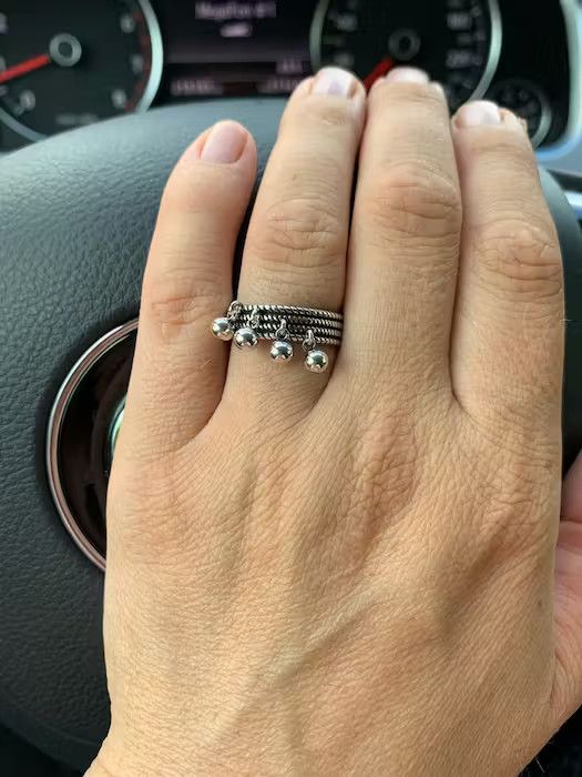 Jewelry × Vintage Creative Beads Ring Size ONE SIZE - 6 Thumbnail