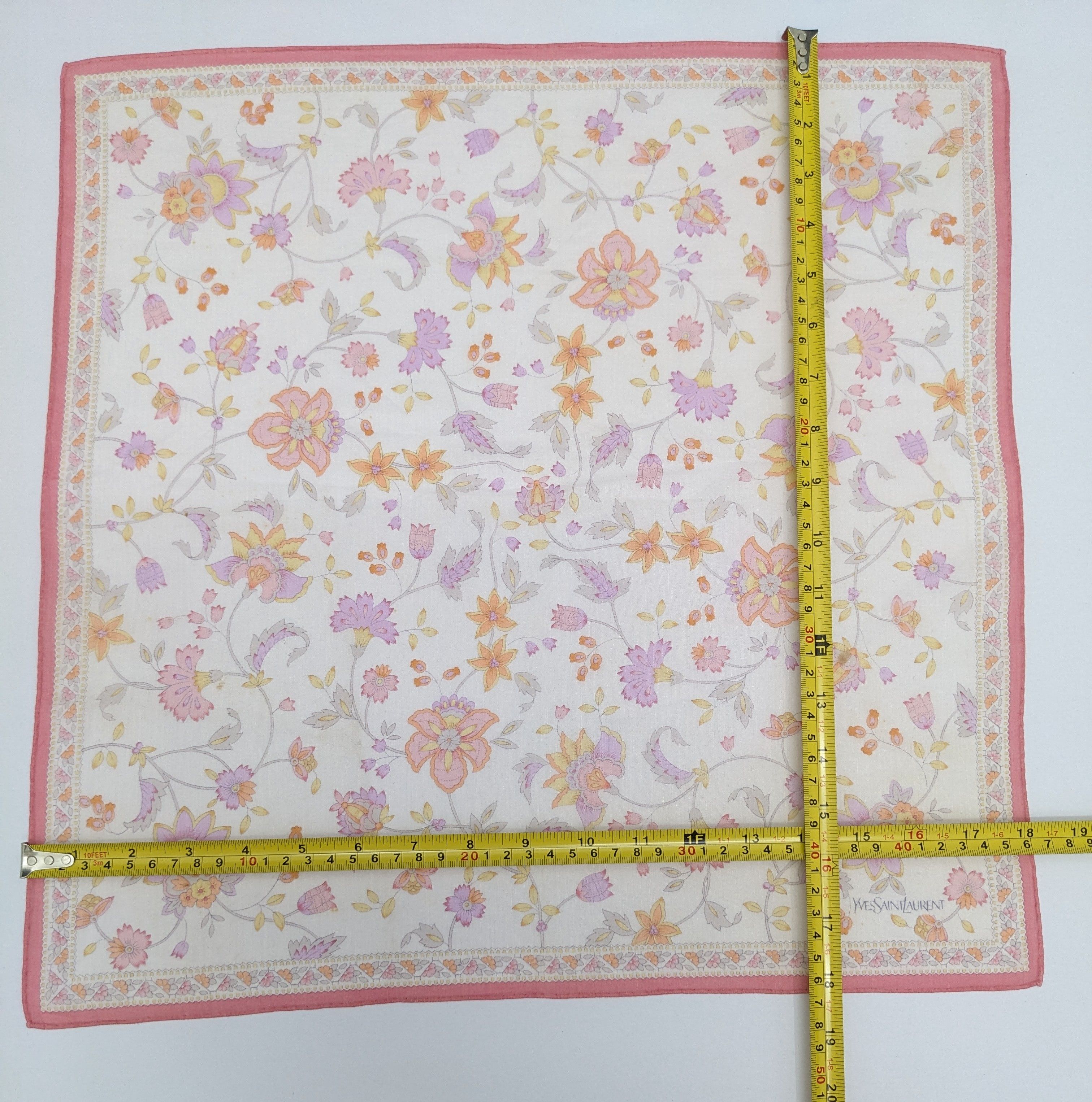 Yves Saint Laurent VINTAGE YVES SAINT LAURENT SILK HANDKERCHIEF Size ONE SIZE - 4 Thumbnail