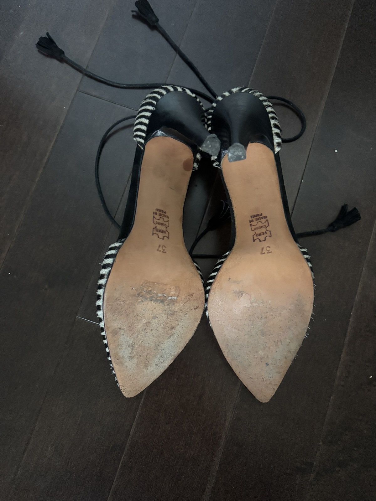 Ulla Johnson Vintage Ulla Johnson Kiki D'Orsay Heels in Zebra Calf Hair Size US 6 / IT 36 - 3 Thumbnail