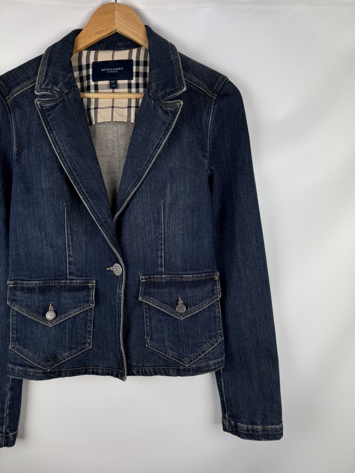 Burberry Burberry London Vintage Ladies Denim Blazer Jacket Size US 8 Size M / US 6-8 / IT 42-44 - 3 Thumbnail