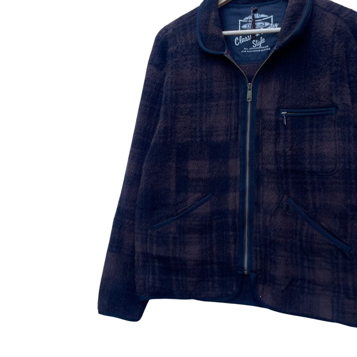 Blue Blue Japan 💥Japanese Brand 90s Ixix Checked Shadow Plaid Wool jacket Size US M / EU 48-50 / 2 - 4 Thumbnail