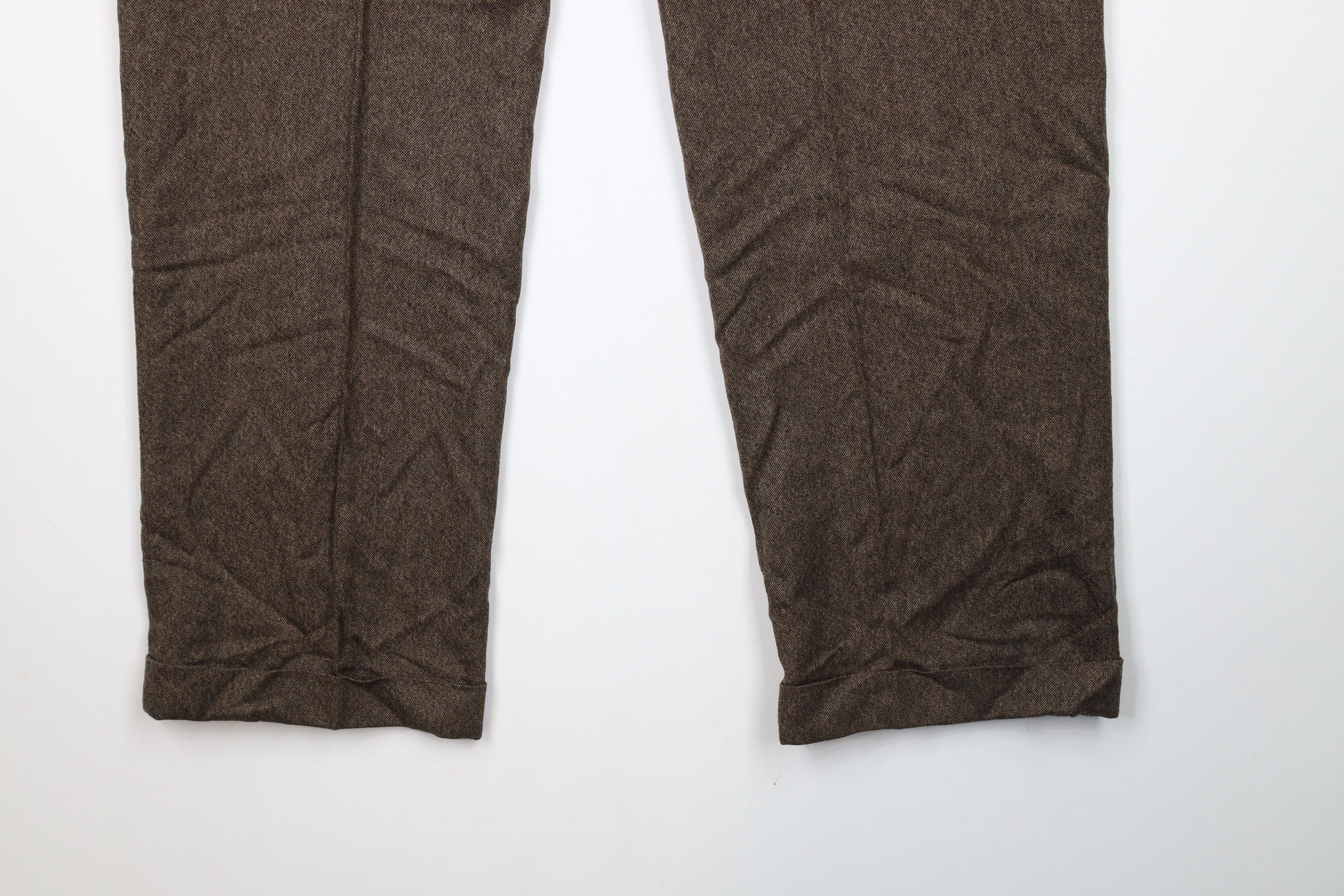 Vintage Vintage 90s Streetwear Wool Cashmere Tweed Chino Pants Brown Size US 44 / EU 60 - 11 Thumbnail