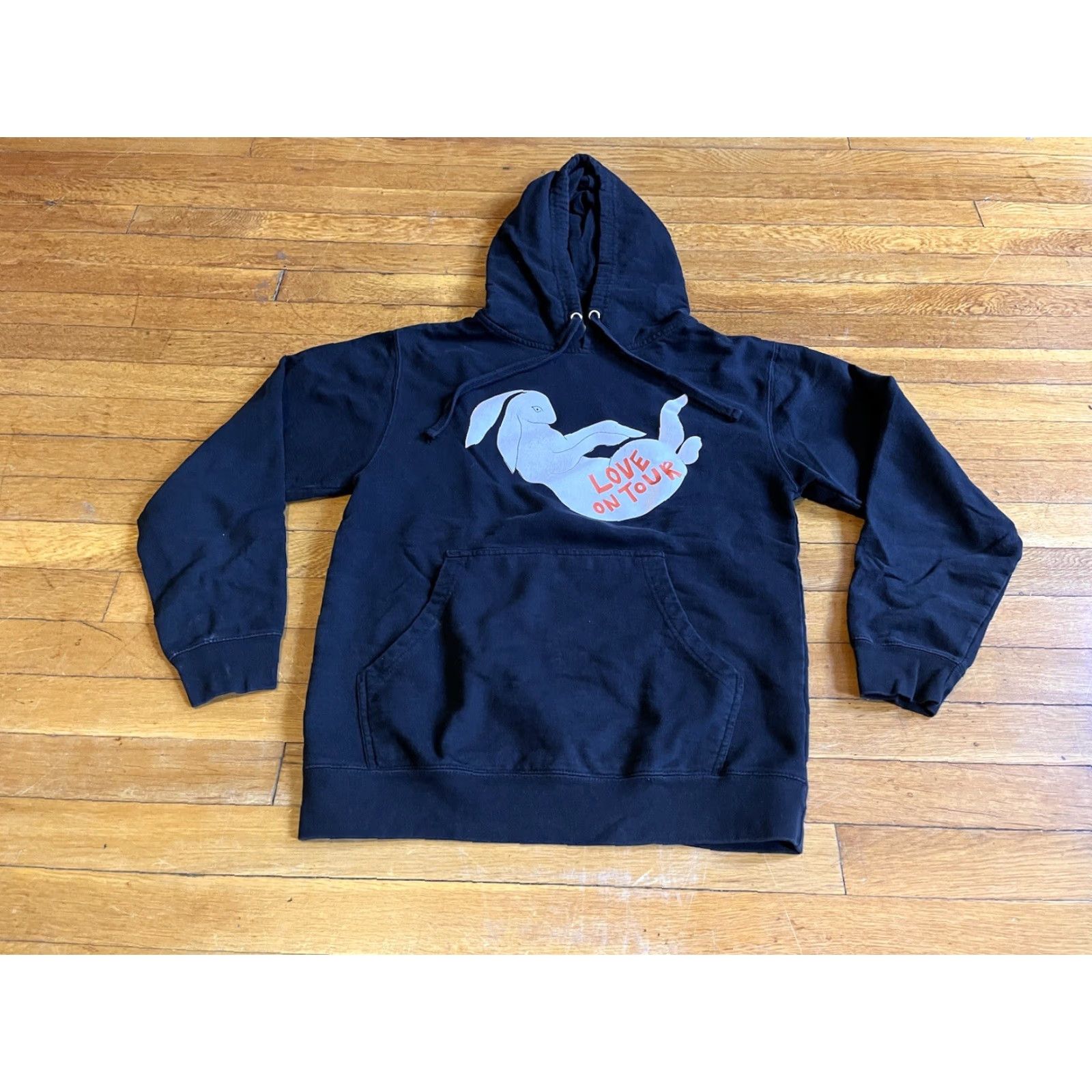 Vintage Harry Styles Love On Tour Hoodie Women’s Small Black Pullover Hooded Pockets Logo Art Bohemian Hipster Love Music Vintage: No Size S / US 4 / IT 40 - 2 Thumbnail