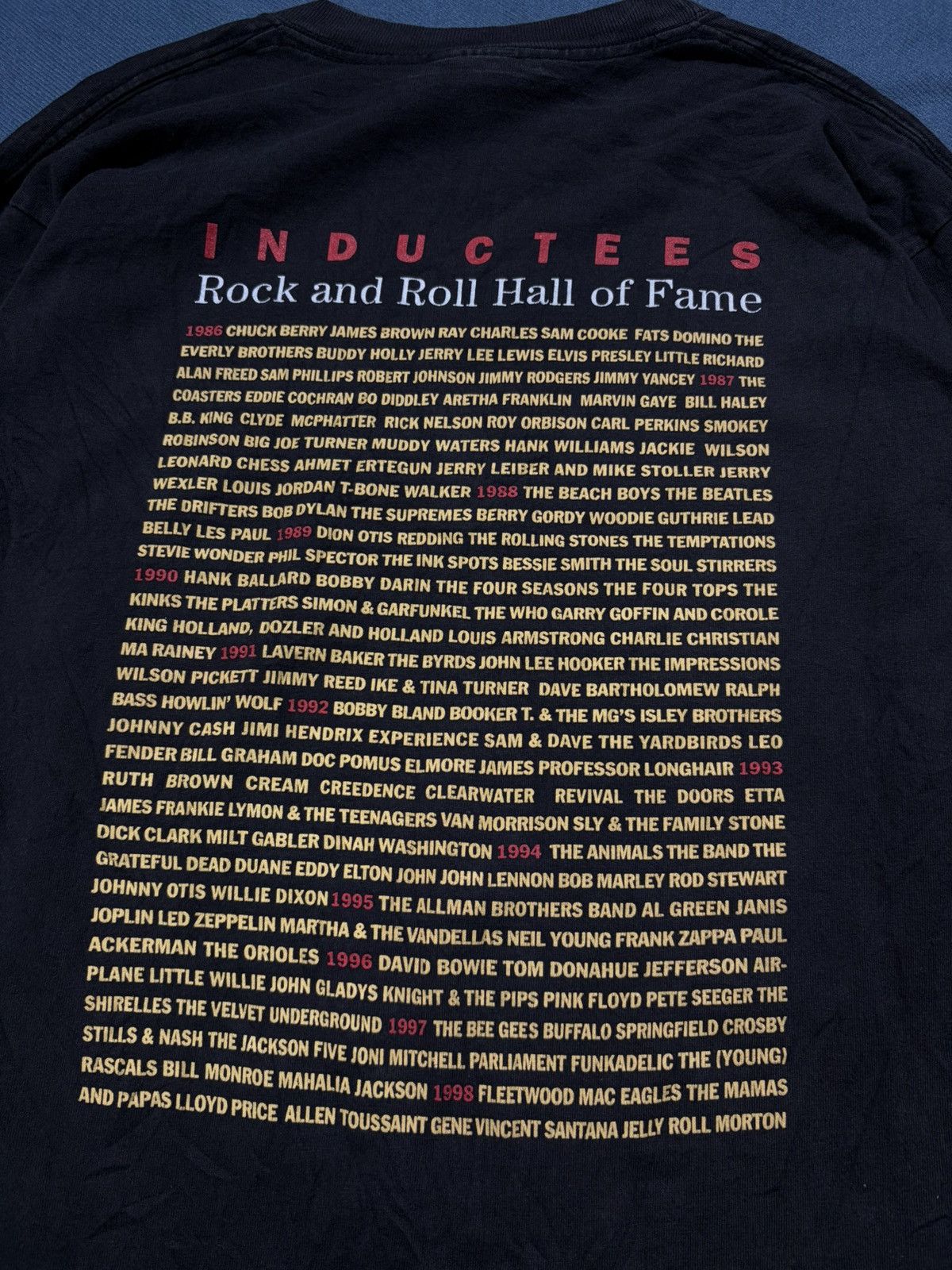 Band Tees 1998 Rock and Roll Hall Of Fame Cronies Tag LS T Shirt Size US M / EU 48-50 / 2 - 4 Thumbnail