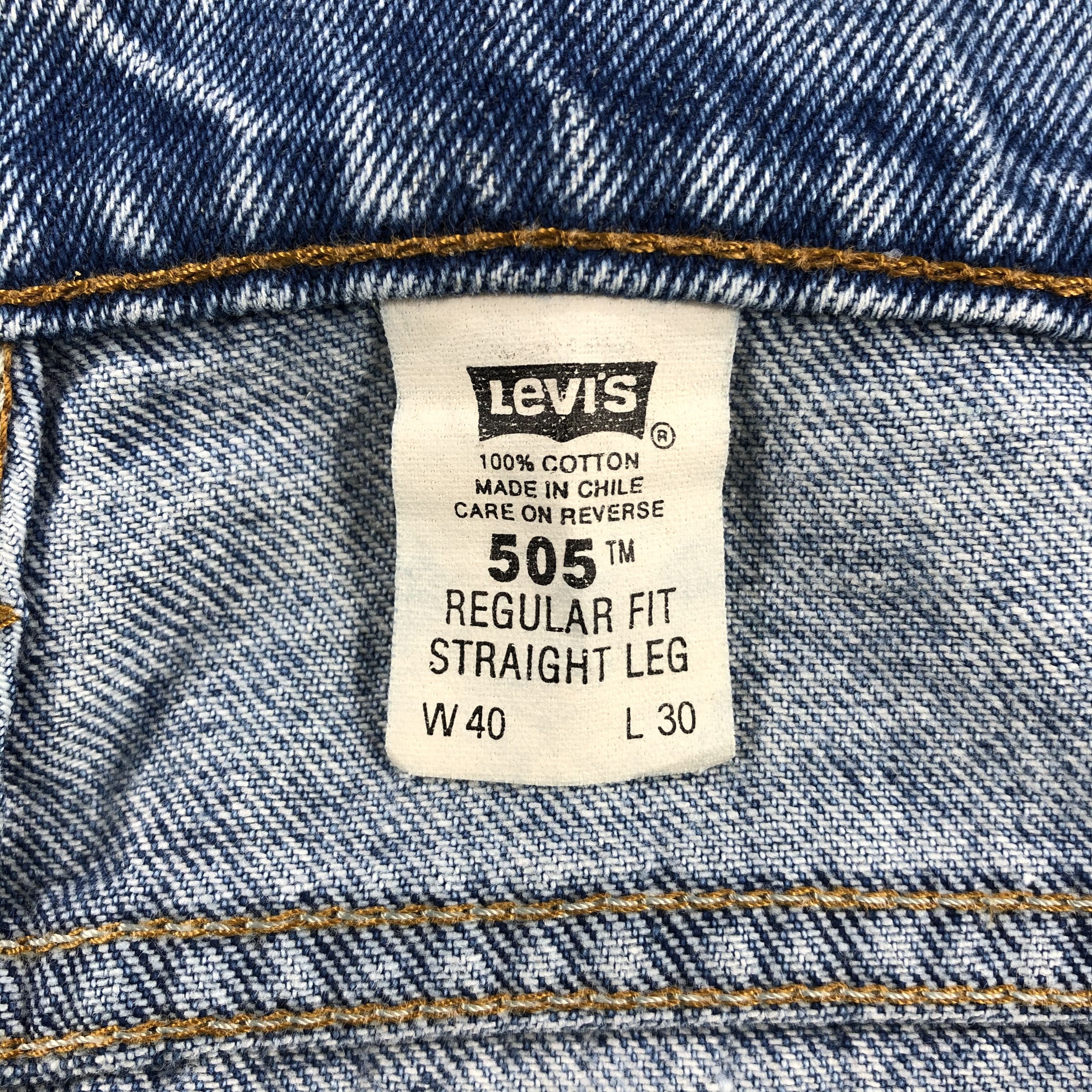 Levi's 90s Vintage Blue Wash Levis 505 Jeans-J1540 Size US 39 - 10 Thumbnail