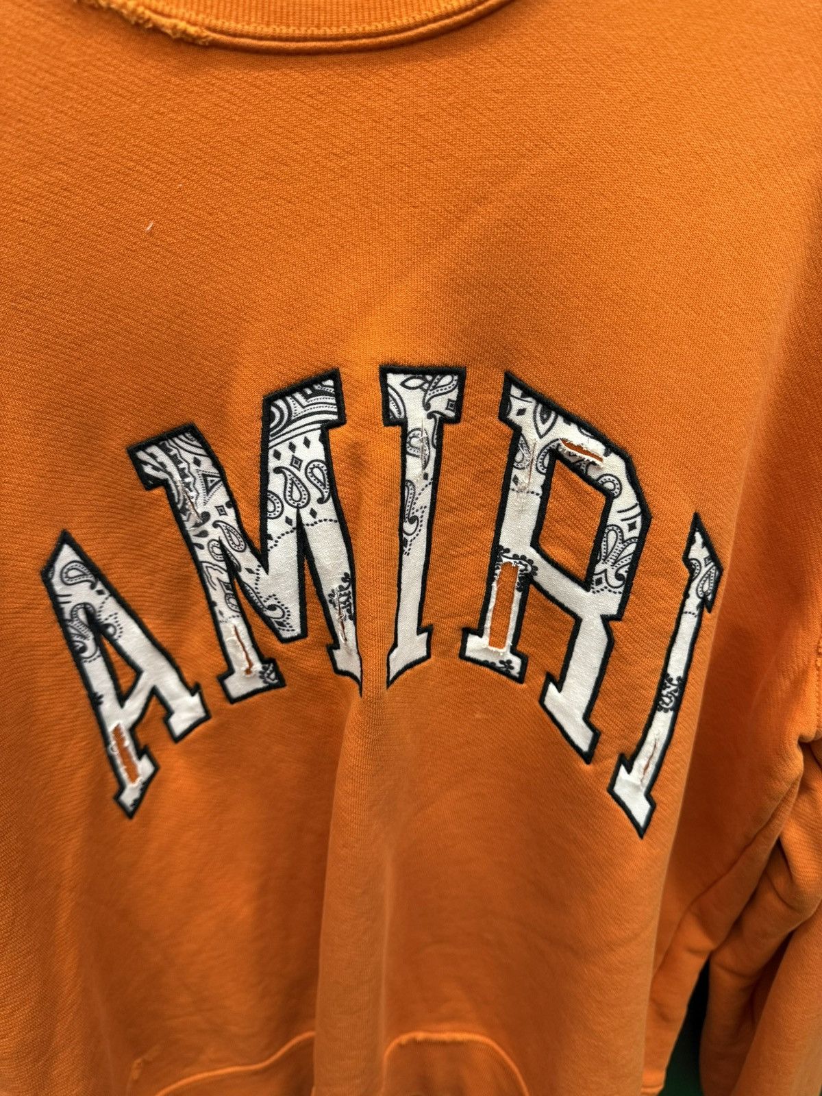 Amiri Amiri Orange Cotton Sweatshirt With Bandana Applique Size US M / EU 48-50 / 2 - 2 Thumbnail