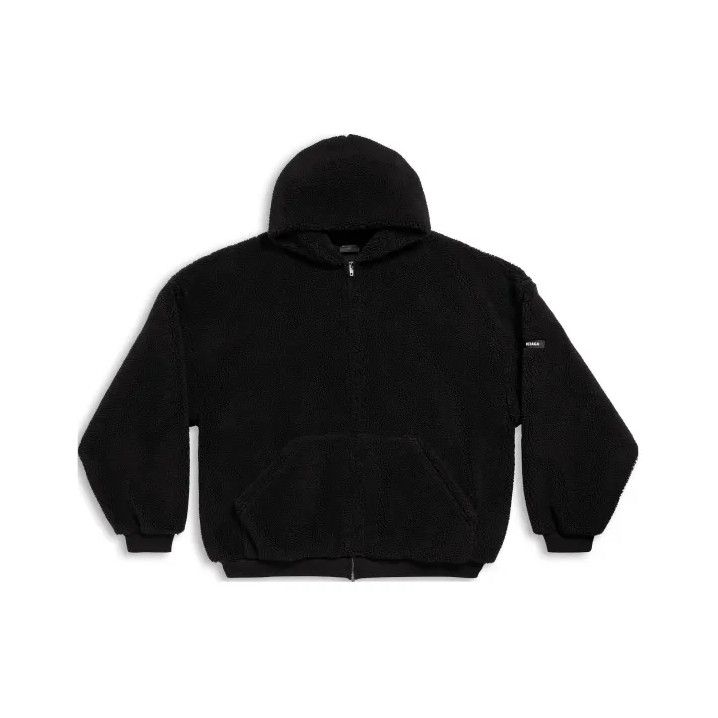 Balenciaga Balenciaga Black FW23 Logo Zip Hoodie Size US M / EU 48-50 / 2 - 1 Thumbnail