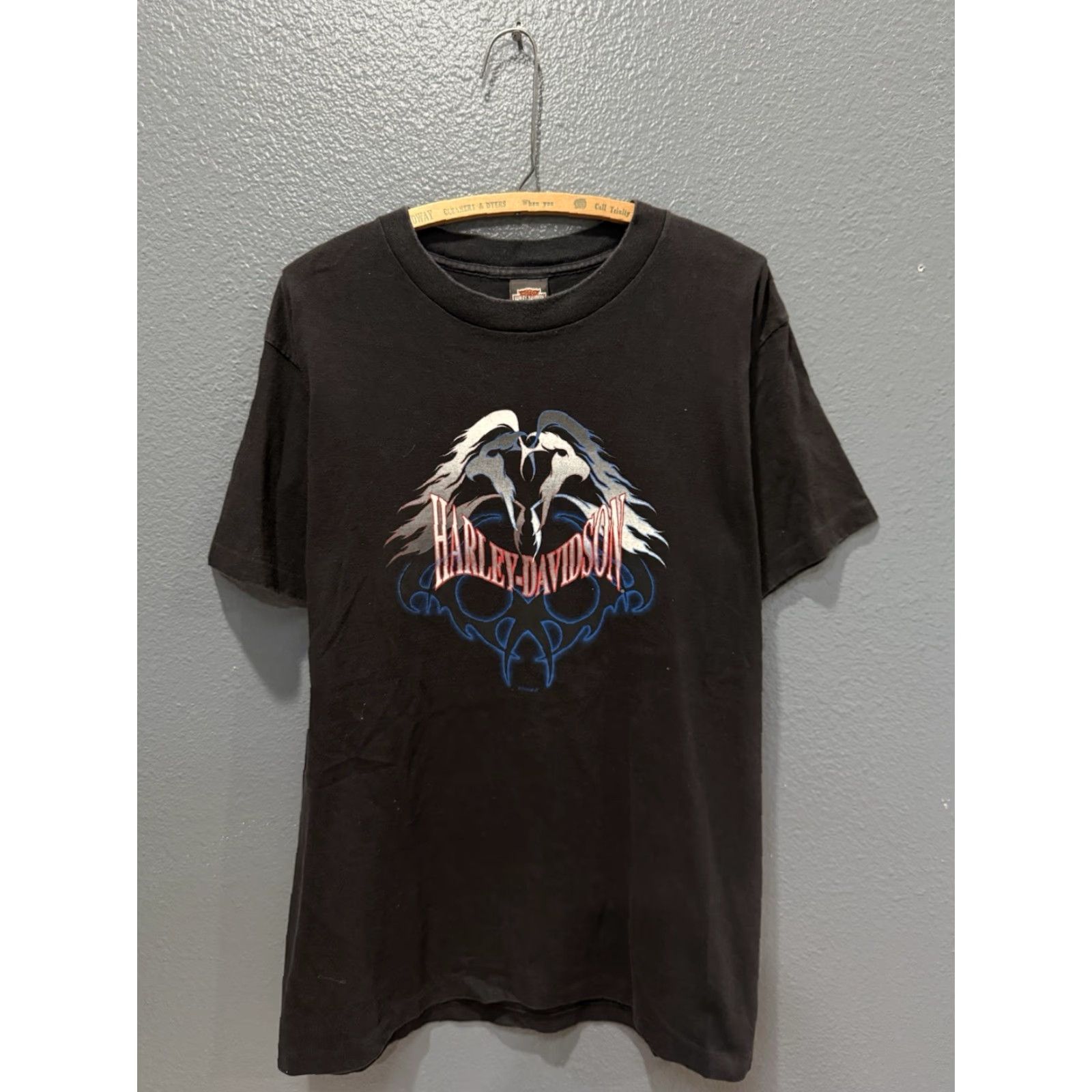 Harley Davidson VINTAGE Harley-Davidson T-Shirt Bike Black Large Mens 90s Daytona Biker Tee Shirt Size US L / EU 52-54 / 3 - 5 Thumbnail