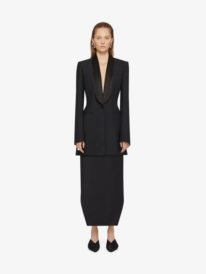Givenchy o1w1db10326 Draped Jacket in Black Size XXS / US 00 / IT 34 - 2 Thumbnail