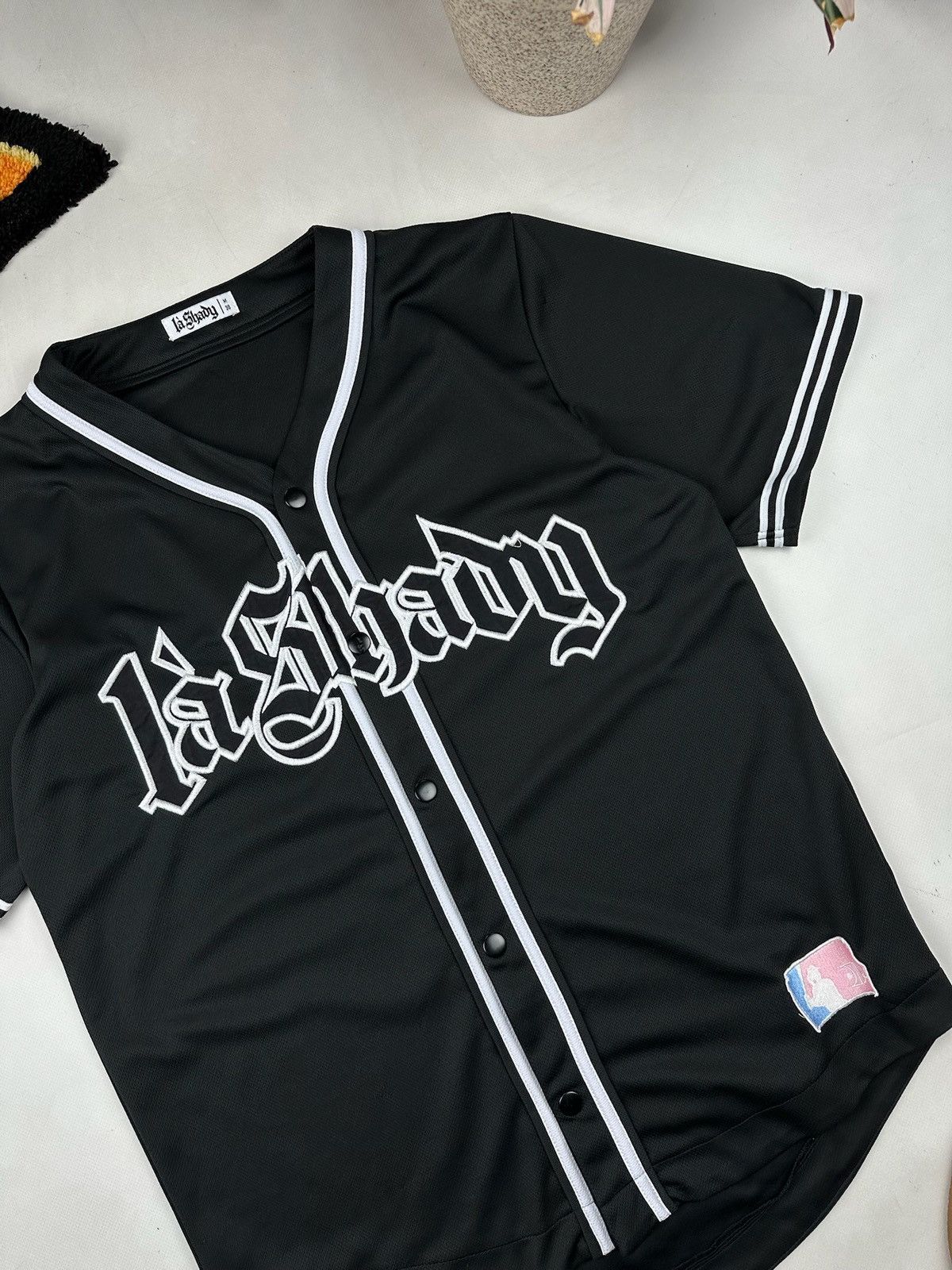 Eminem × Rap Tees × Vintage Vintage Eminem La Shady MLB Jersey Shirt Size US M / EU 48-50 / 2 - 3 Thumbnail