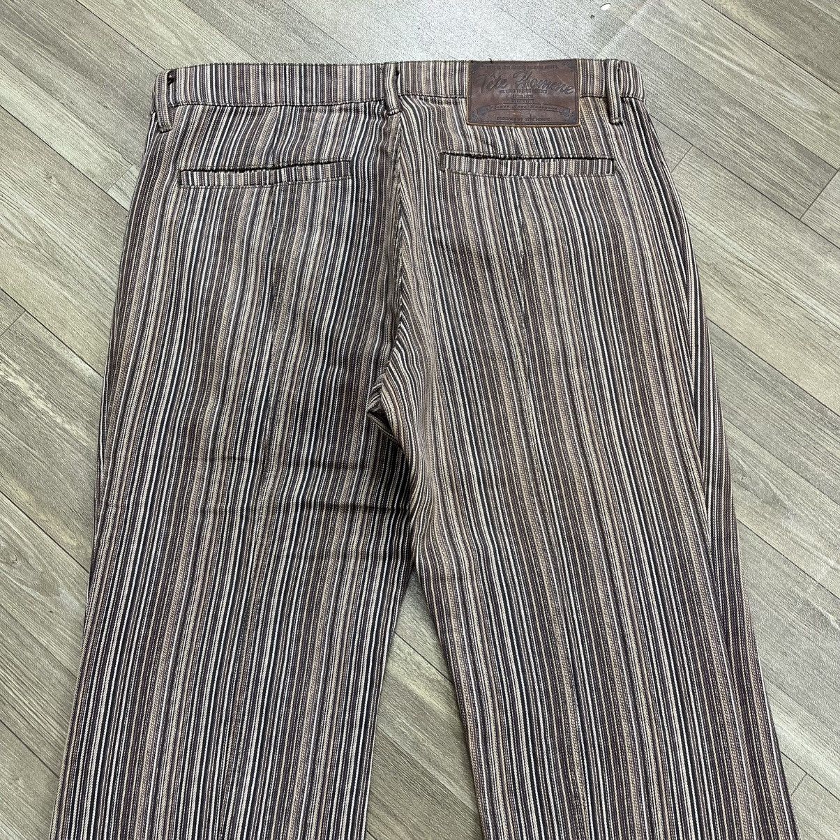 Tete Homme Vintage Tete Homme Issey Miyake Striped Bootcut Flared Jeans Size US 32 / EU 48 - 13 Thumbnail