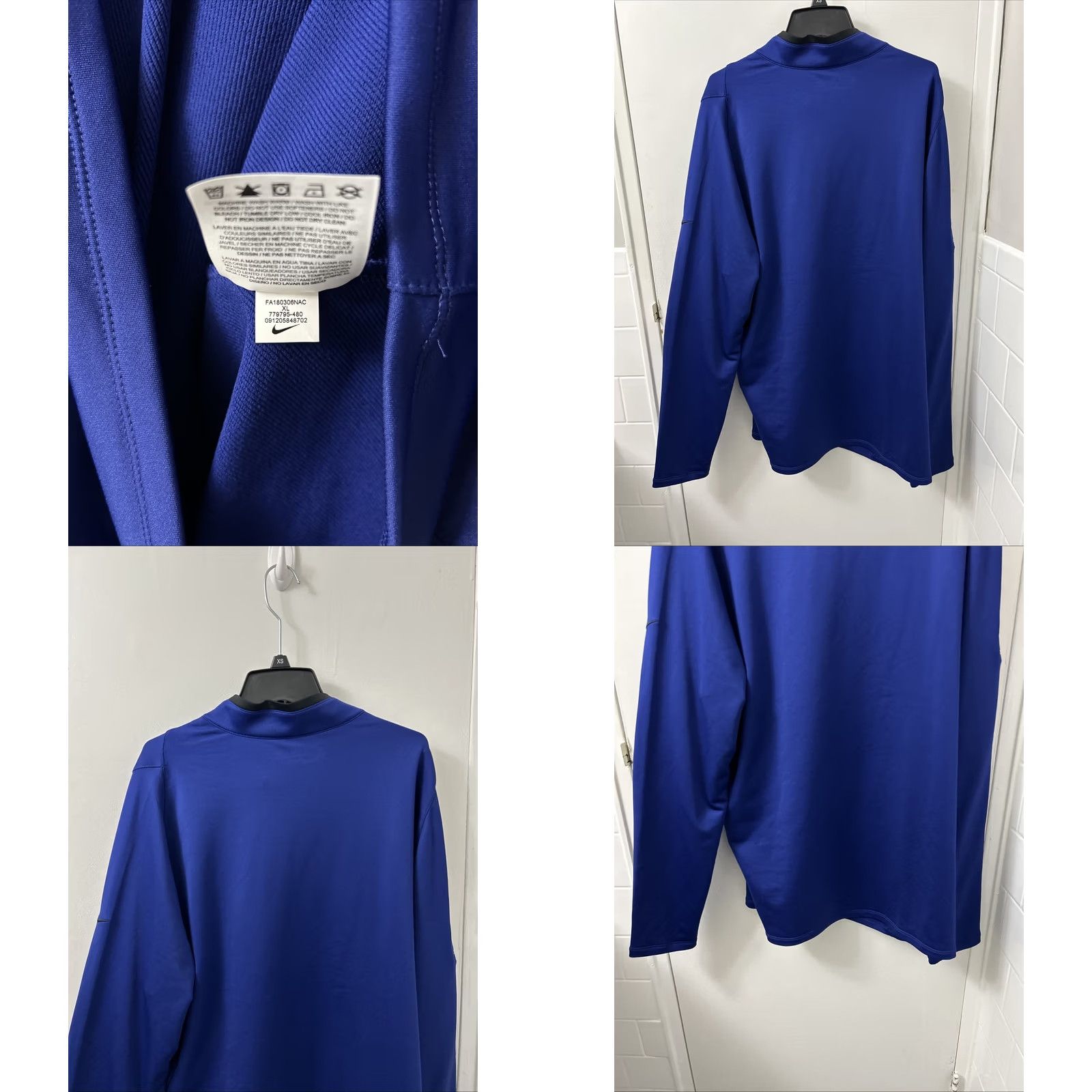 Nike Nike Golf Pullover Mens XL Blue Dri-Fit 1/4 Zip Sweatshirt Sweatshirt 779795-480 Size US XL / EU 56 / 4 - 8 Thumbnail