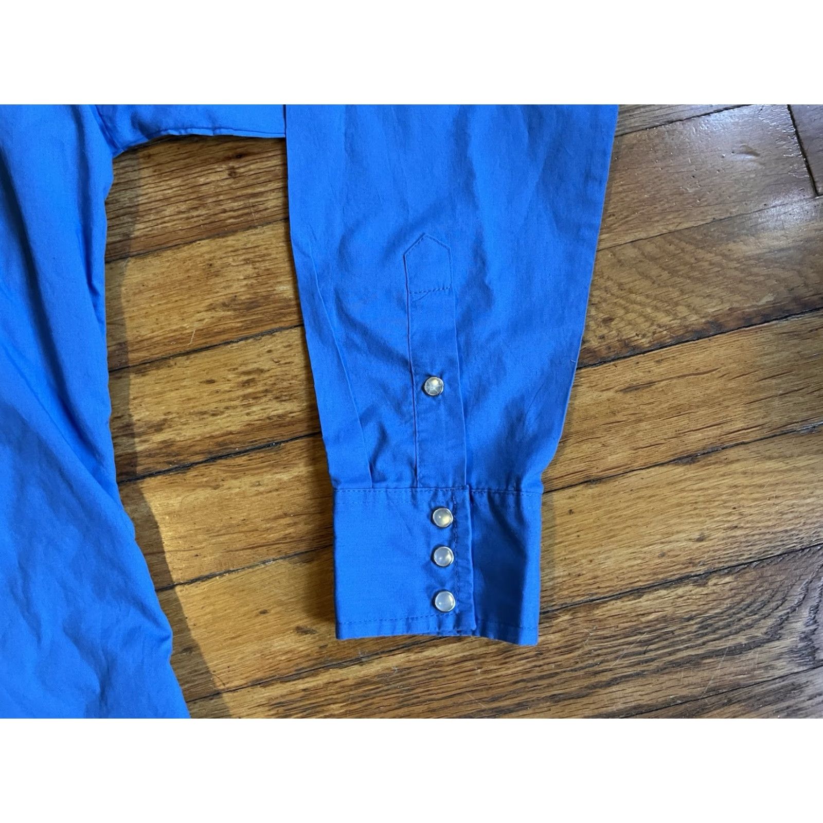 Vintage VINTAGE Sheplers Western Fit Shirt Men’s M Blue Pearl Snap Shirt Regular Mens Blue 80s Classic Cowboy Grunge USA Western Button-Up Shirt Size US M / EU 48-50 / 2 - 3 Thumbnail