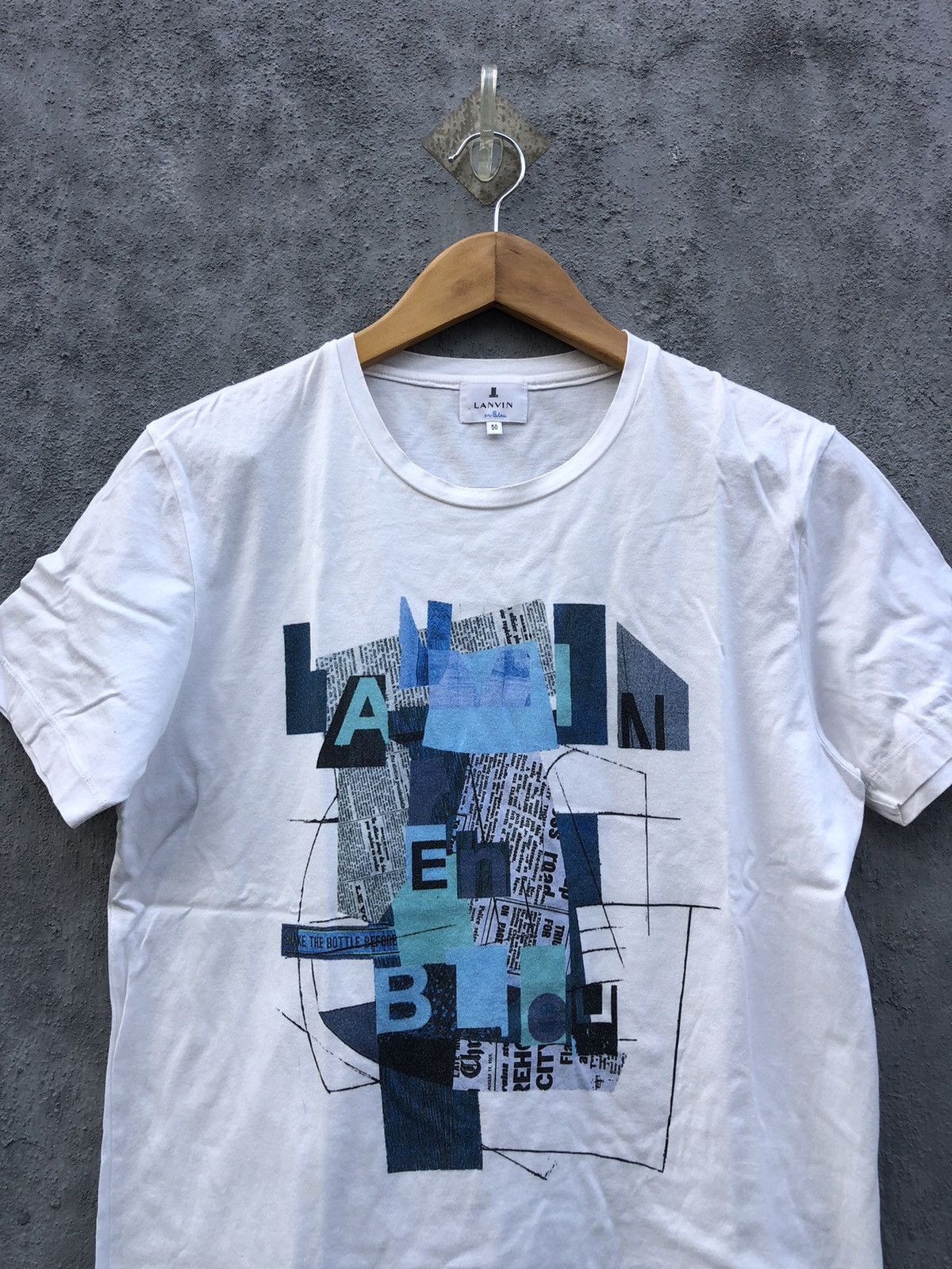 Lanvin Lanvin Abstrac News Paper Logo Tee Size US M / EU 48-50 / 2 - 4 Thumbnail