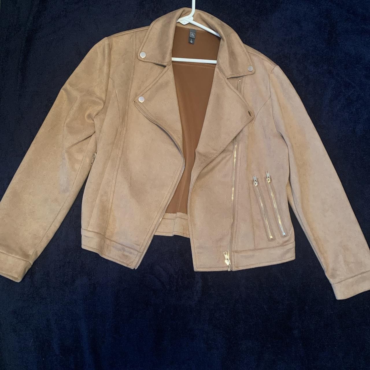 Designer Francesca’s Tan Boho 70’s Style Jacket Size L / US 10 / IT 46 - 2 Thumbnail