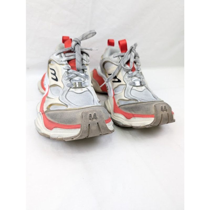 Balenciaga o1rshd1 Cargo Suede Low-Top Sneakers in Beige/Grey/Red Size US 11 / EU 44 - 16 Thumbnail