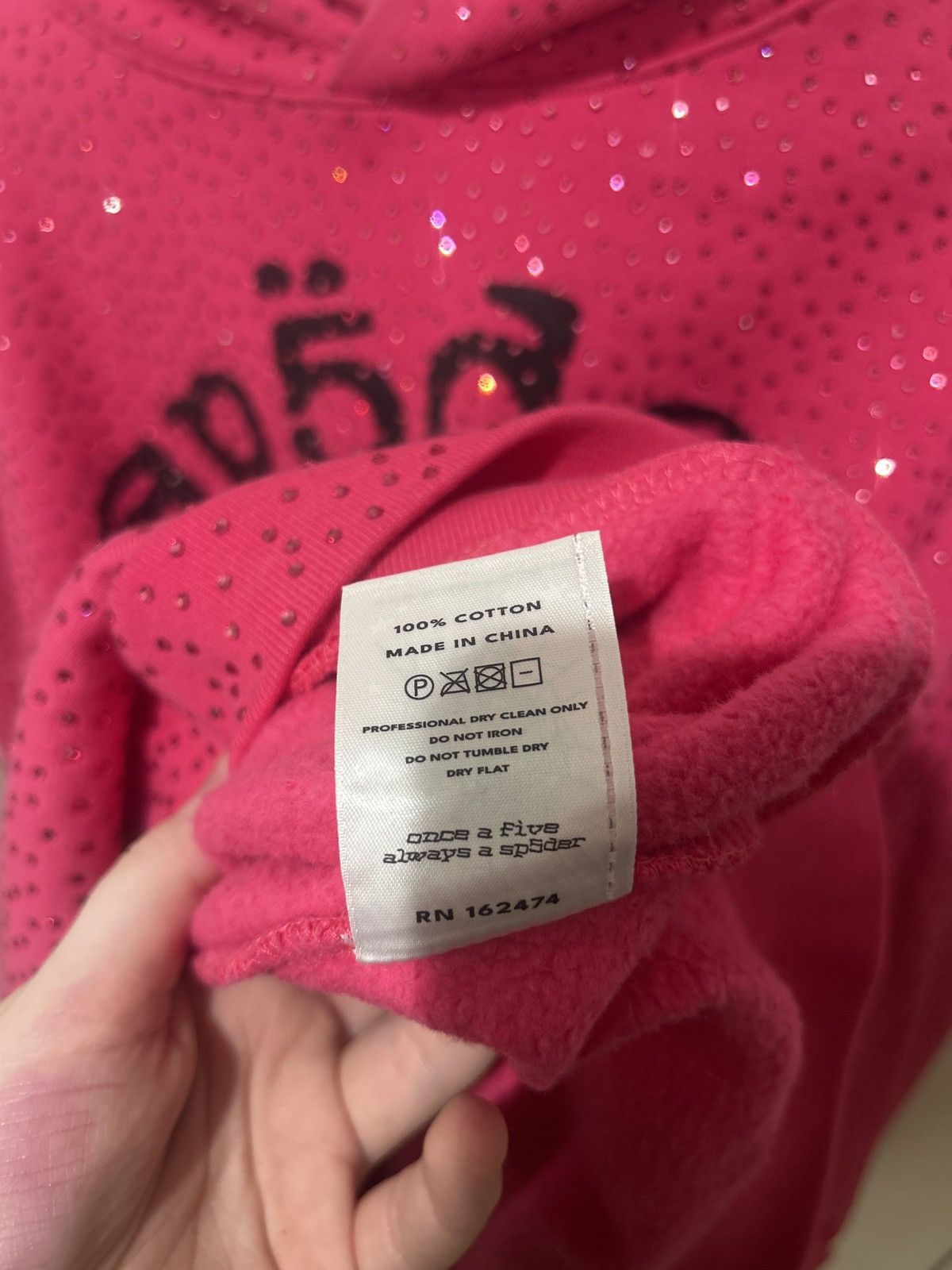 Sp5der Sp5der pink vvs hoodie Size US M / EU 48-50 / 2 - 7 Thumbnail