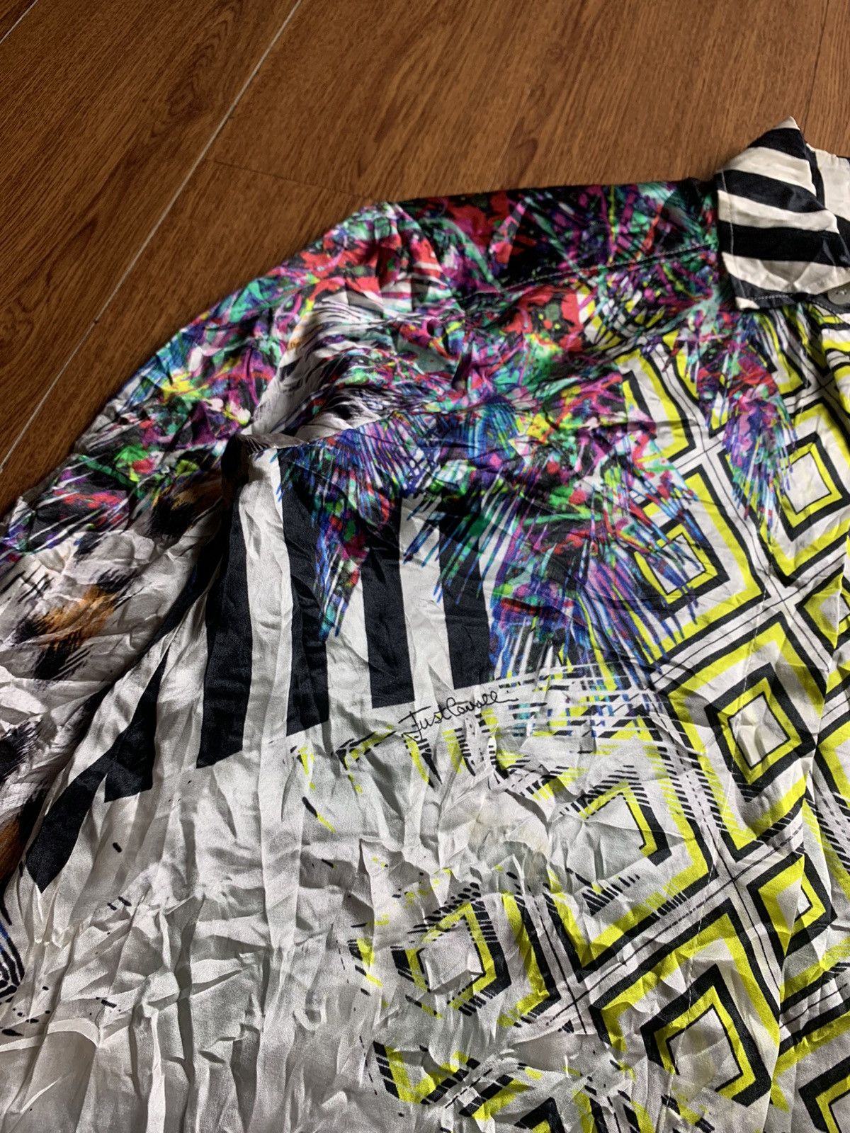 Just Cavalli Just Cavalli - Multicolor Silk Long Sleeve Blouse Size L / US 10 / IT 46 - 5 Thumbnail