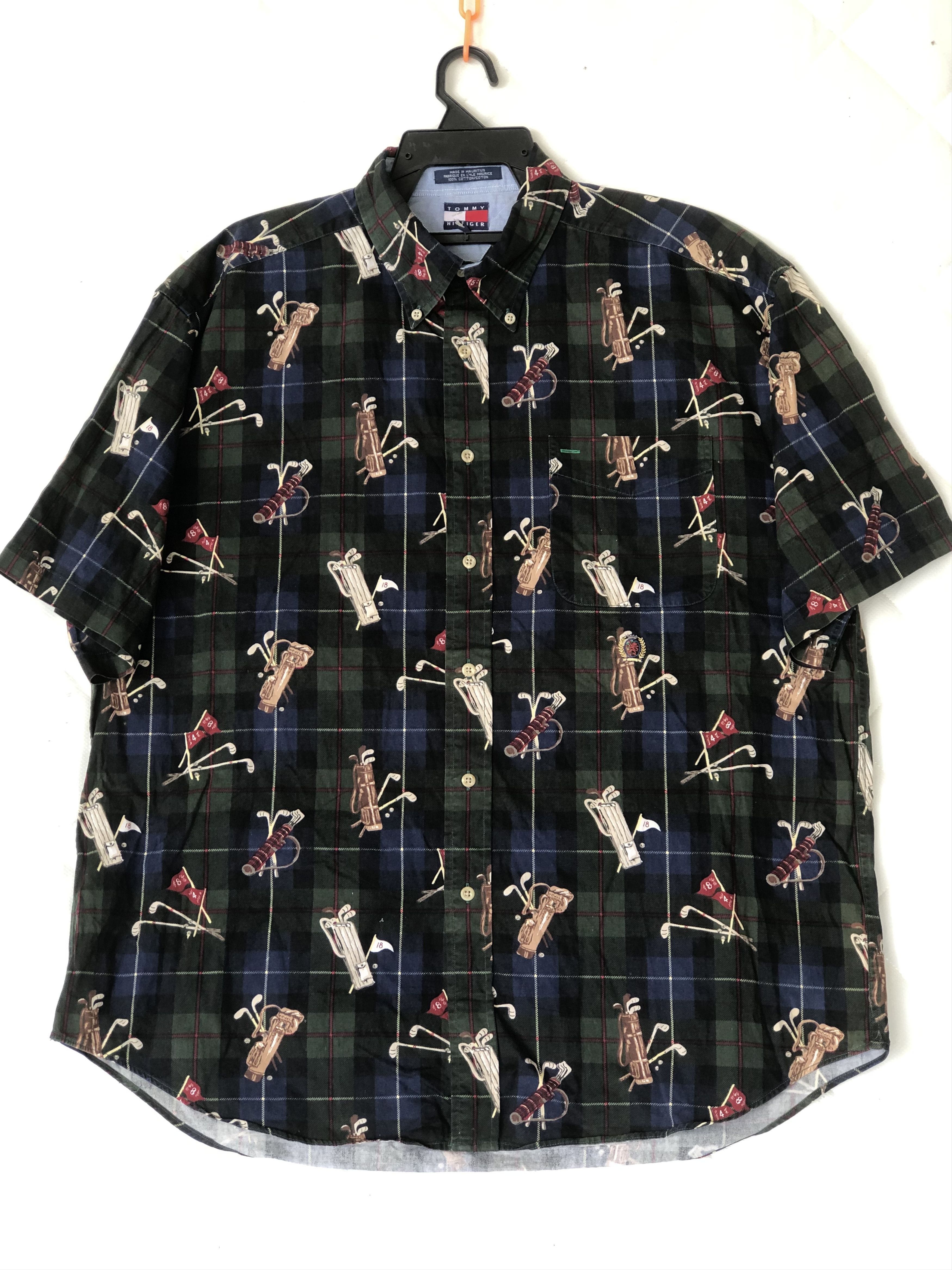 Tommy Hilfiger Vintage TOMMY HILFIGER Overprint Button Shirt Size US XL / EU 56 / 4 - 1 Thumbnail