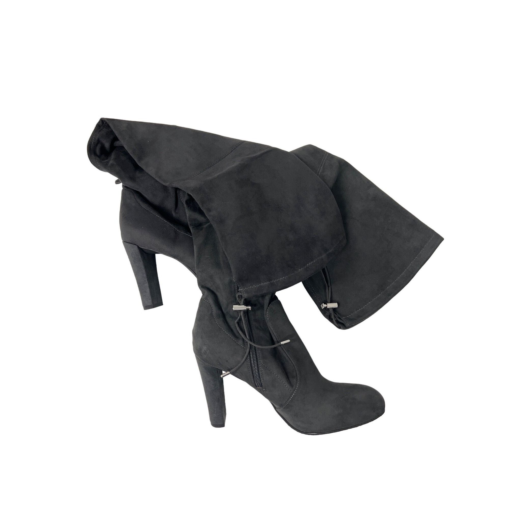 Sam Edelman Sam Edelman Kent Charcoal Grey Suede Over-The-Knee Boots Size US 8 / IT 38 - 5 Thumbnail