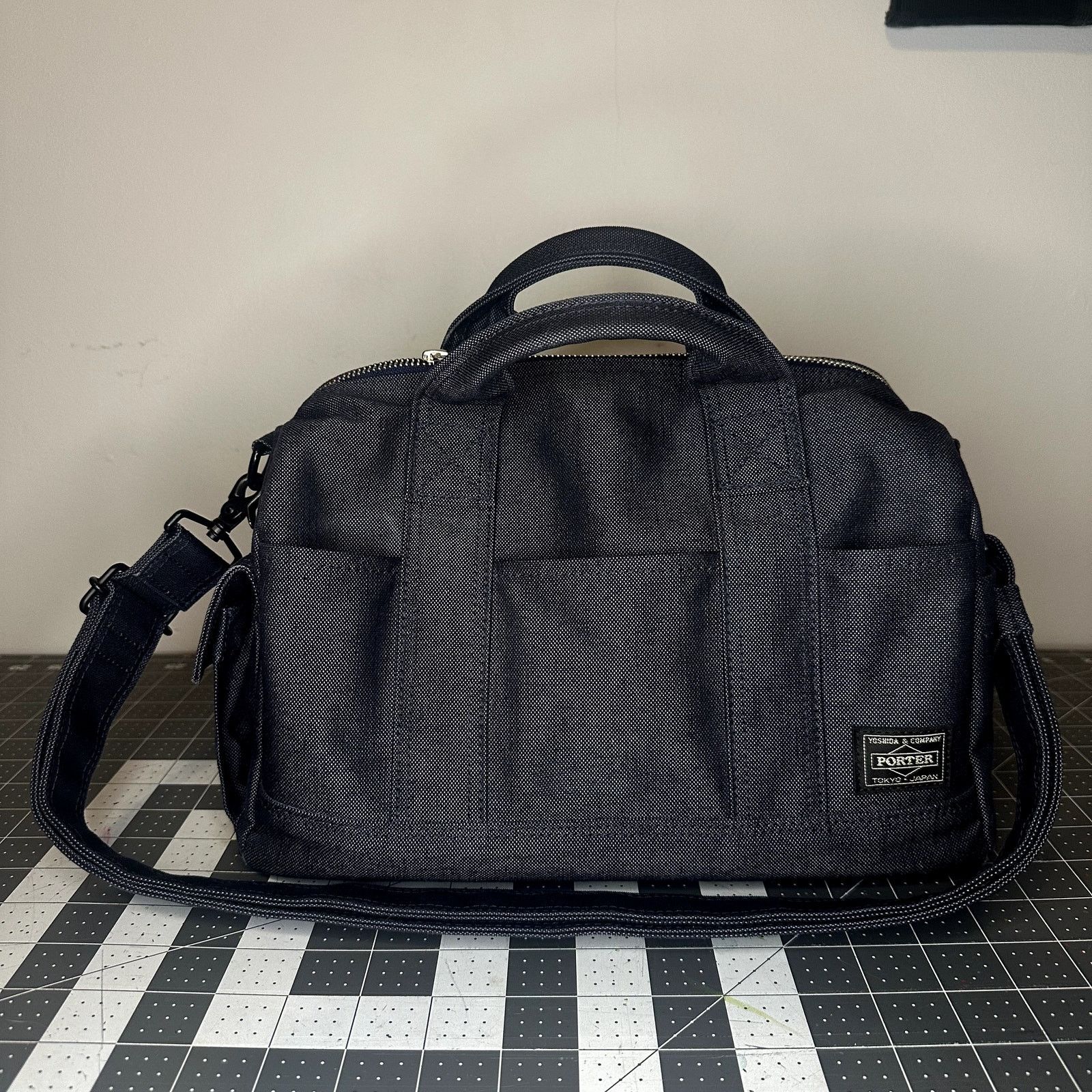Porter Porter Yoshida & Co Navy Canvas Handbag Size ONE SIZE - 3 Thumbnail