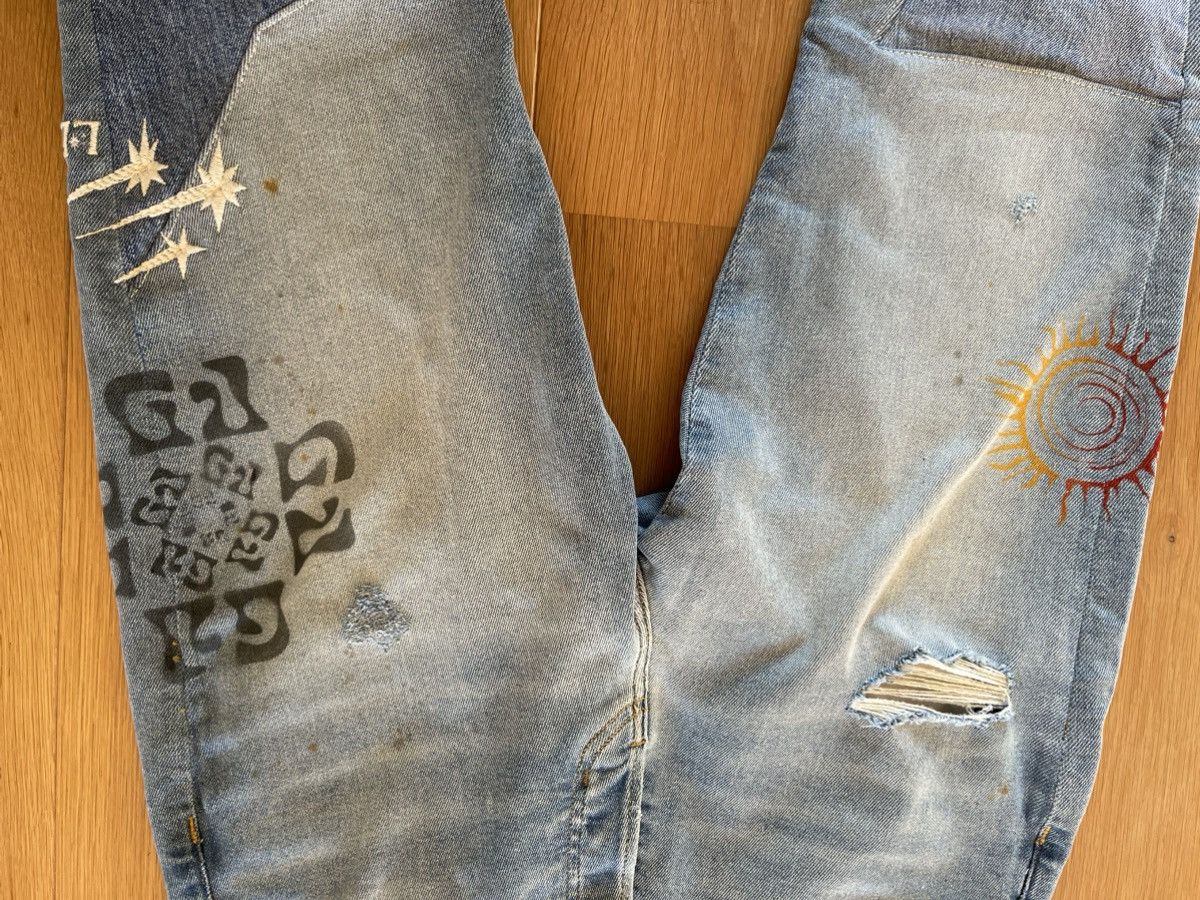 Lost Daze Lost Daze Panelled Embroidered Printed Jeans Size US 32 / EU 48 - 6 Thumbnail