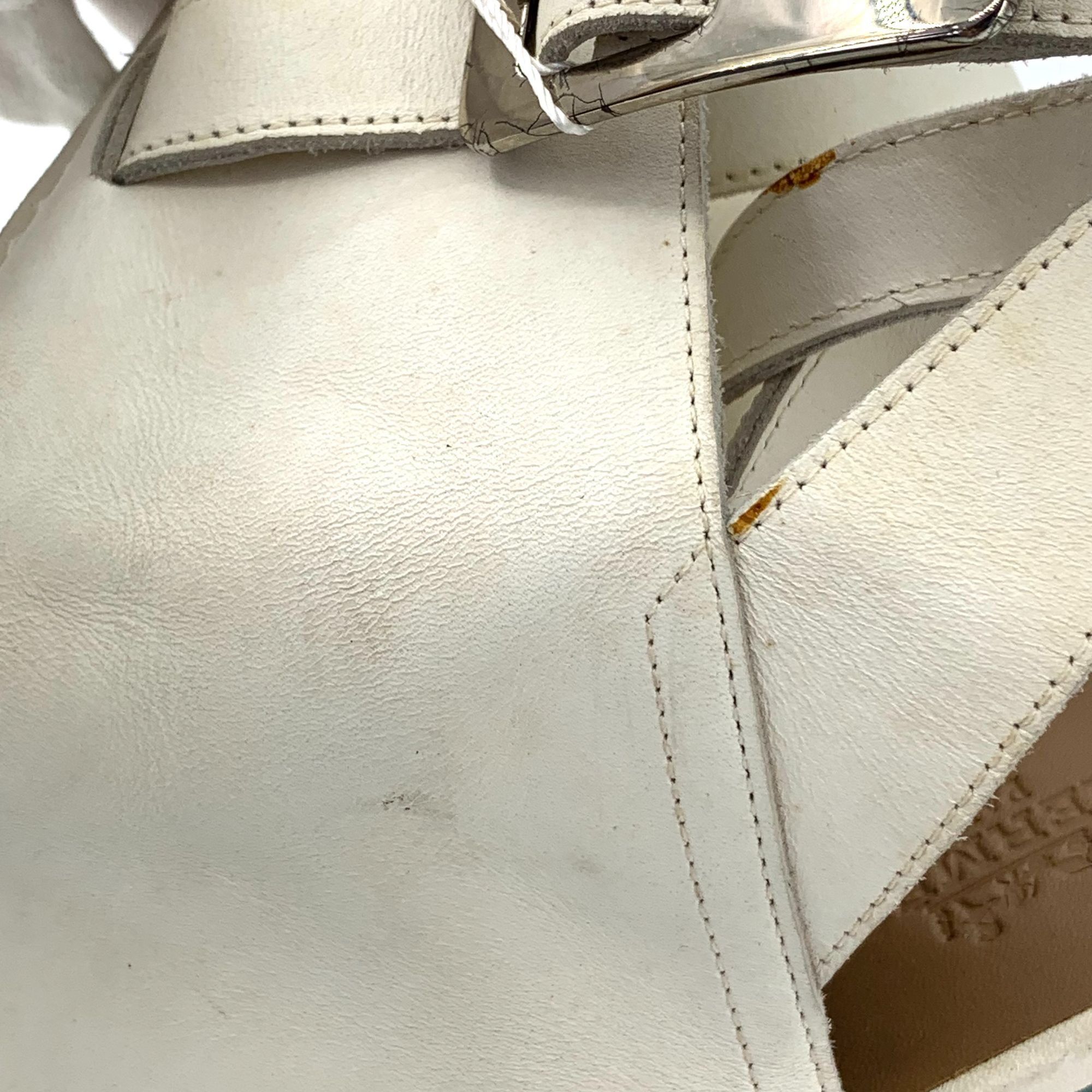 Hermes Hermes Size 38 White Leather Open-Toe High Heel Sandals With Size US 8 / IT 38 - 5 Thumbnail