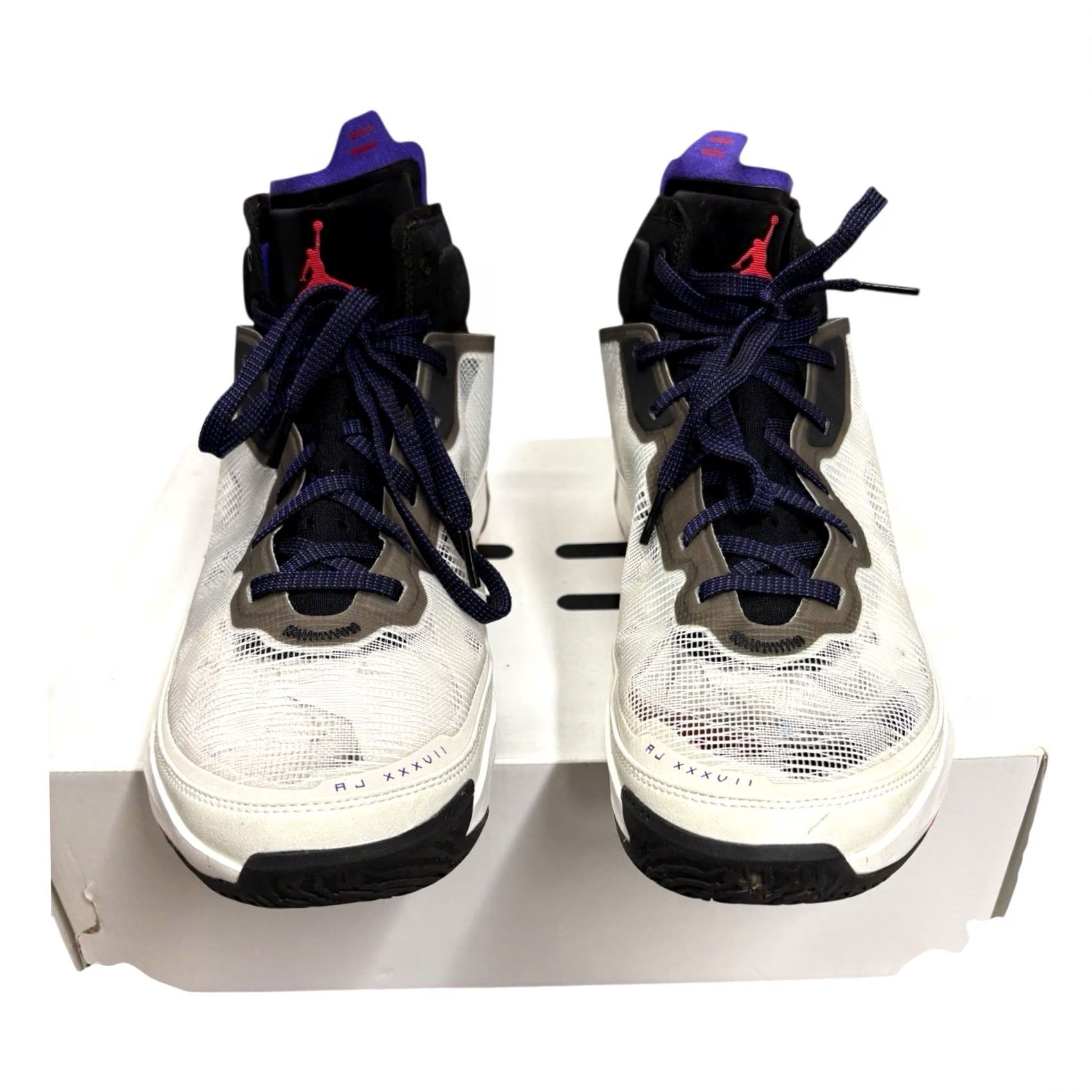 Jordan Brand Nike Air Jordan 37 Beyond Borders Mens 13 Sneaker Light Bone Dark Concord Ivory Leno-Weave DD6958-060 2022 Athletic Basketball Shoes Size US 13 / EU 46 - 3 Thumbnail