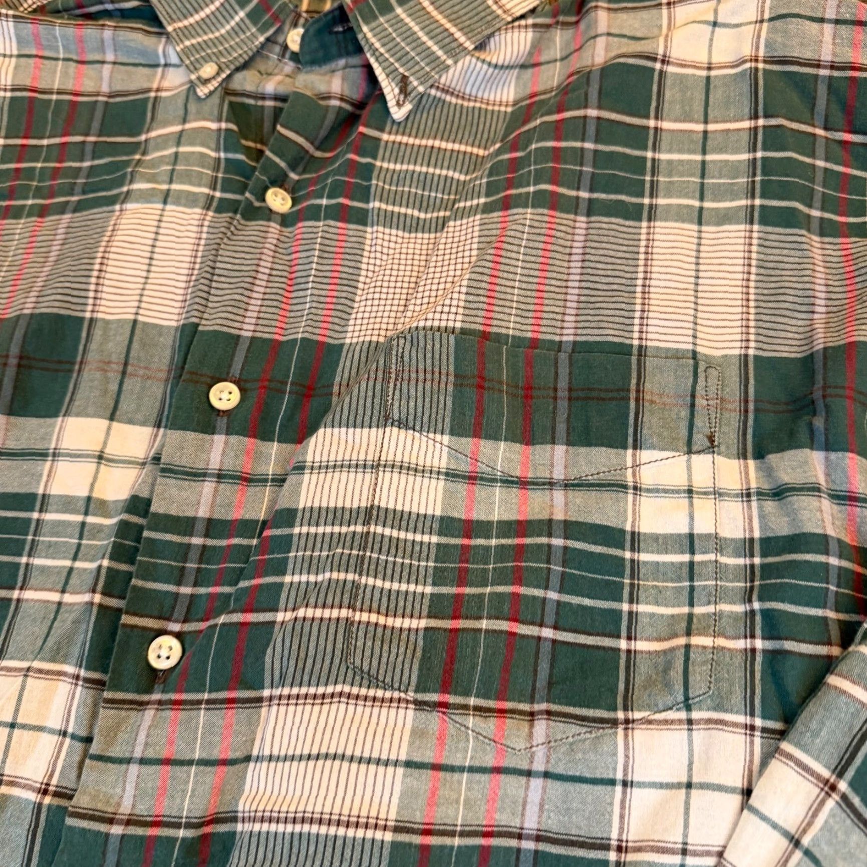 Polo Ralph Lauren Ralph Lauren Sport Plaid Shirt Button-Up Long Sleeve Men's XL Green White Red Casual Button-Down Collared Cotton Pocketed Classic Fit Size US XL / EU 56 / 4 - 2 Thumbnail
