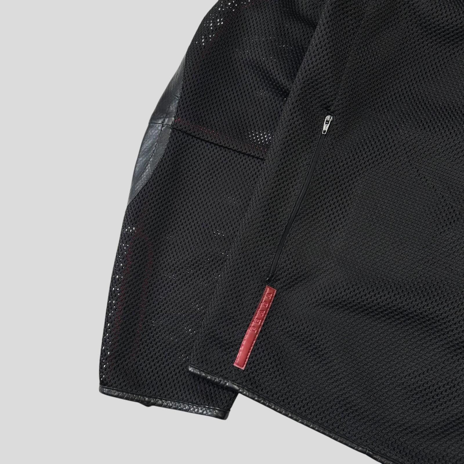 Prada Prada Sport SS00 SAMPLE Mesh + Leather Moto Jacket - IT54 Size US L / EU 52-54 / 3 - 11 Thumbnail
