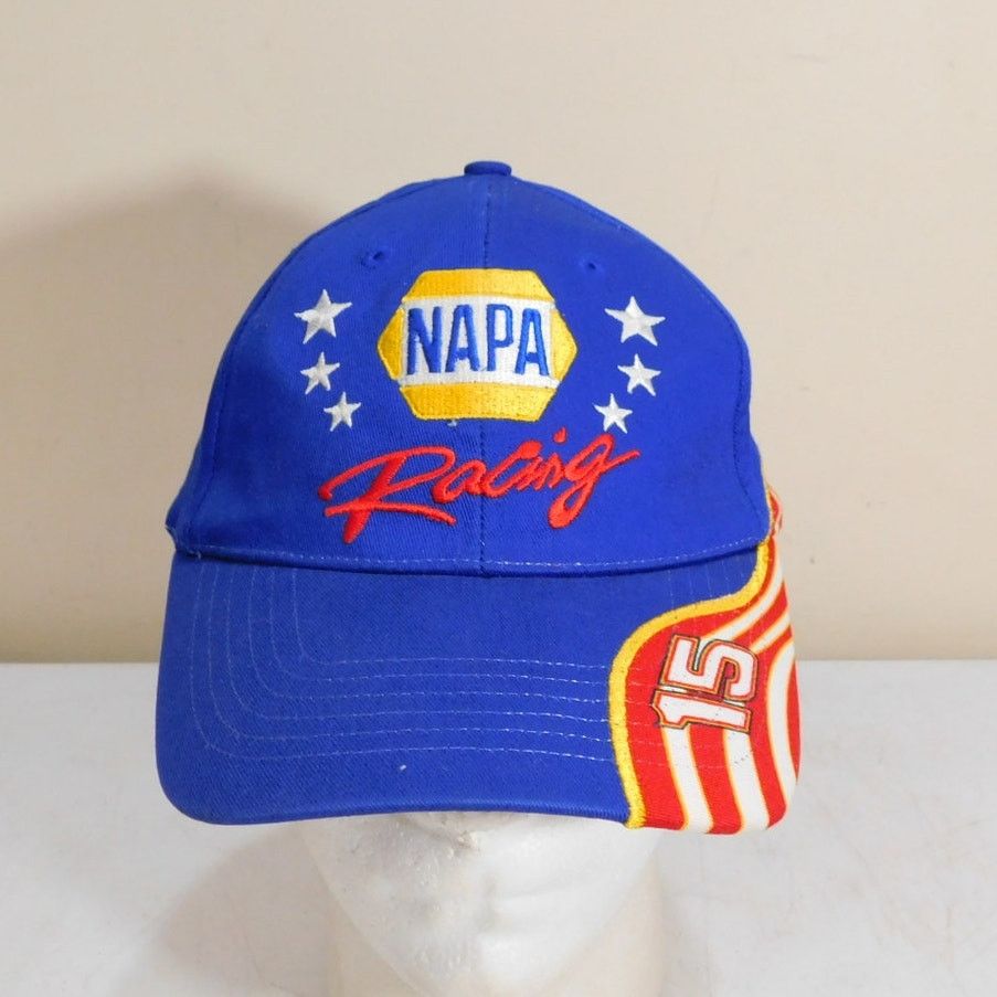 NASCAR NAPA Racing Michael Waltrip Patriotic USA Flag Hat NASCAR Size ONE SIZE - 1 Thumbnail