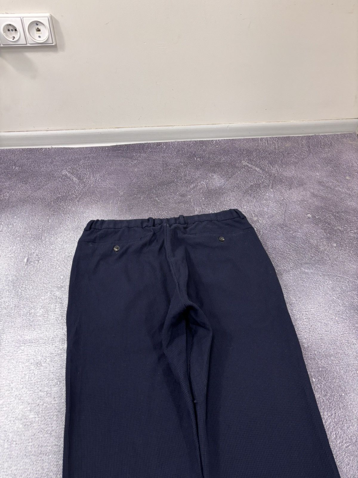 Emporio Armani Emporio Armani Men’s Textured Navy Blue Elastic Waist Pants Size US 36 / EU 52 - 14 Thumbnail