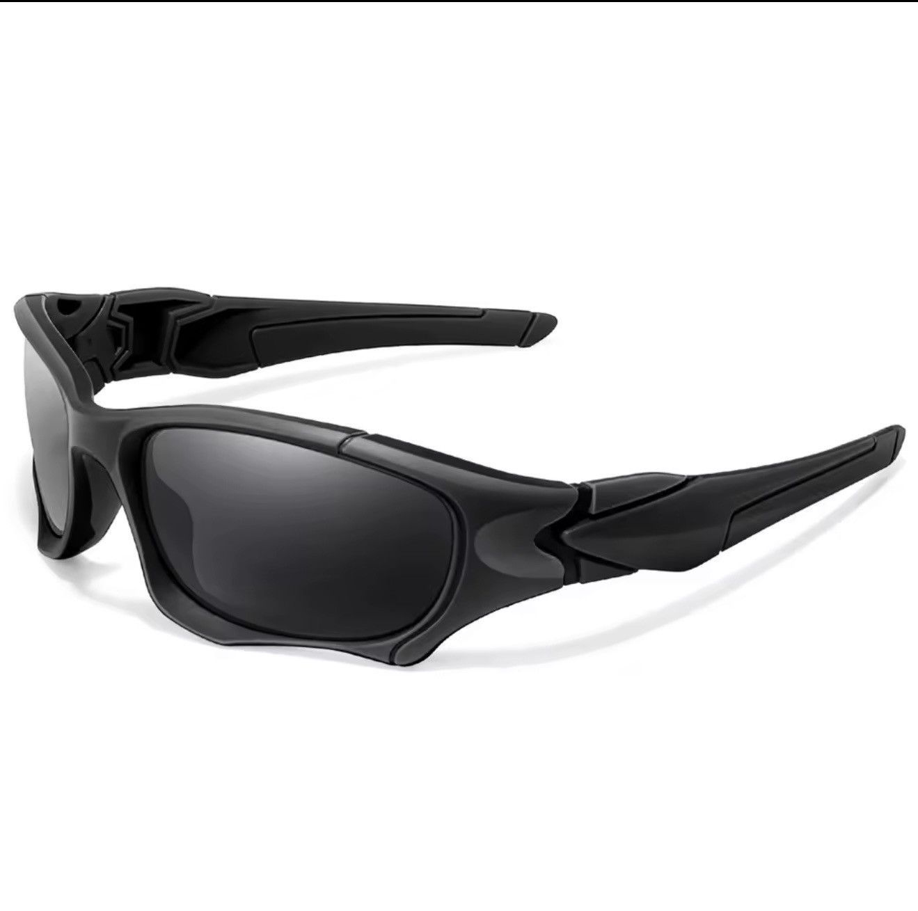 VIBE Black Wrap-Around Sunglasses Y2K Cyber Style Gorpcore Size ONE SIZE - 4 Thumbnail
