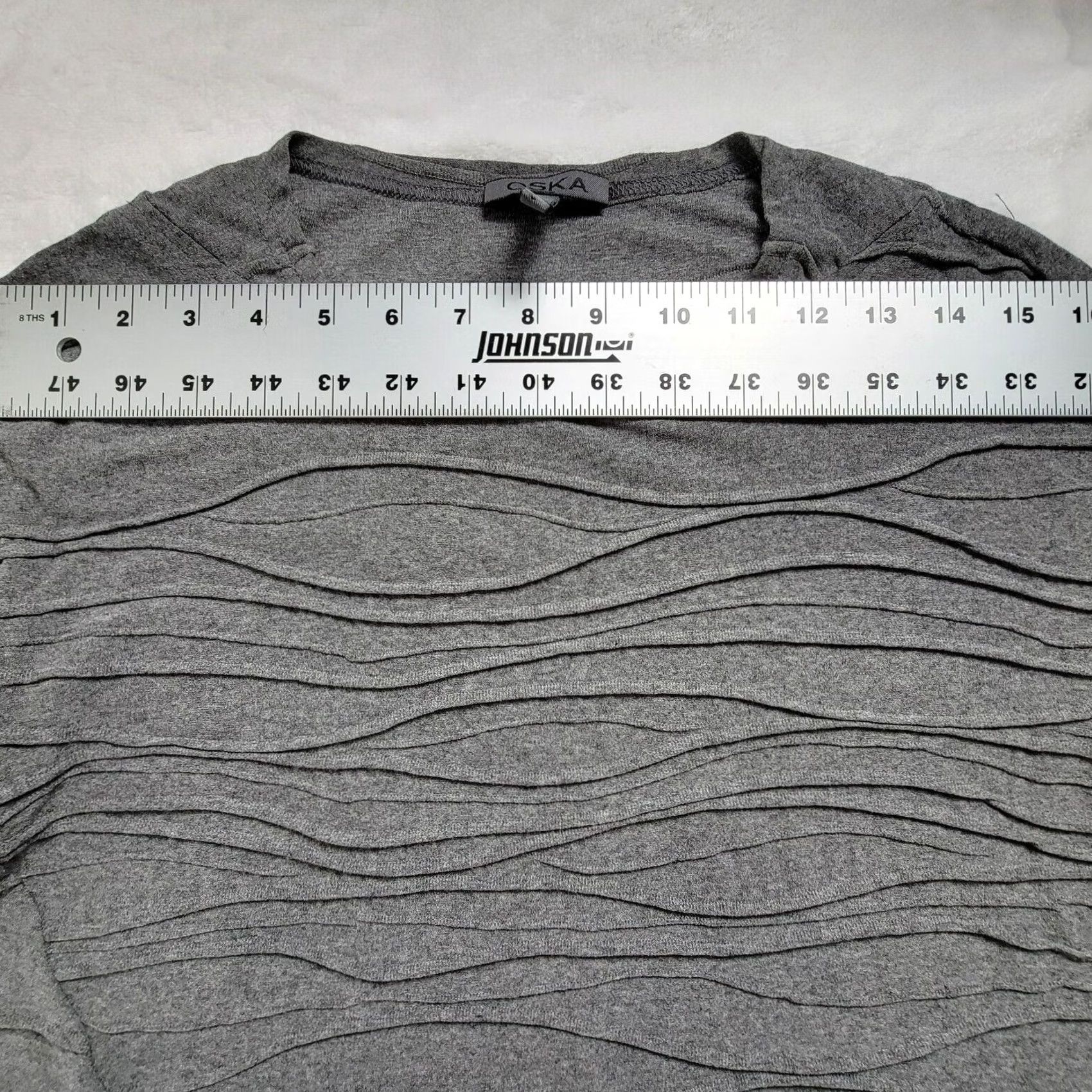 Vintage Oska Women's Pullover Long Sleeve Round Neck Casual Midi Dress Gray 0 Size XS / US 0-2 / IT 36-38 - 6 Thumbnail