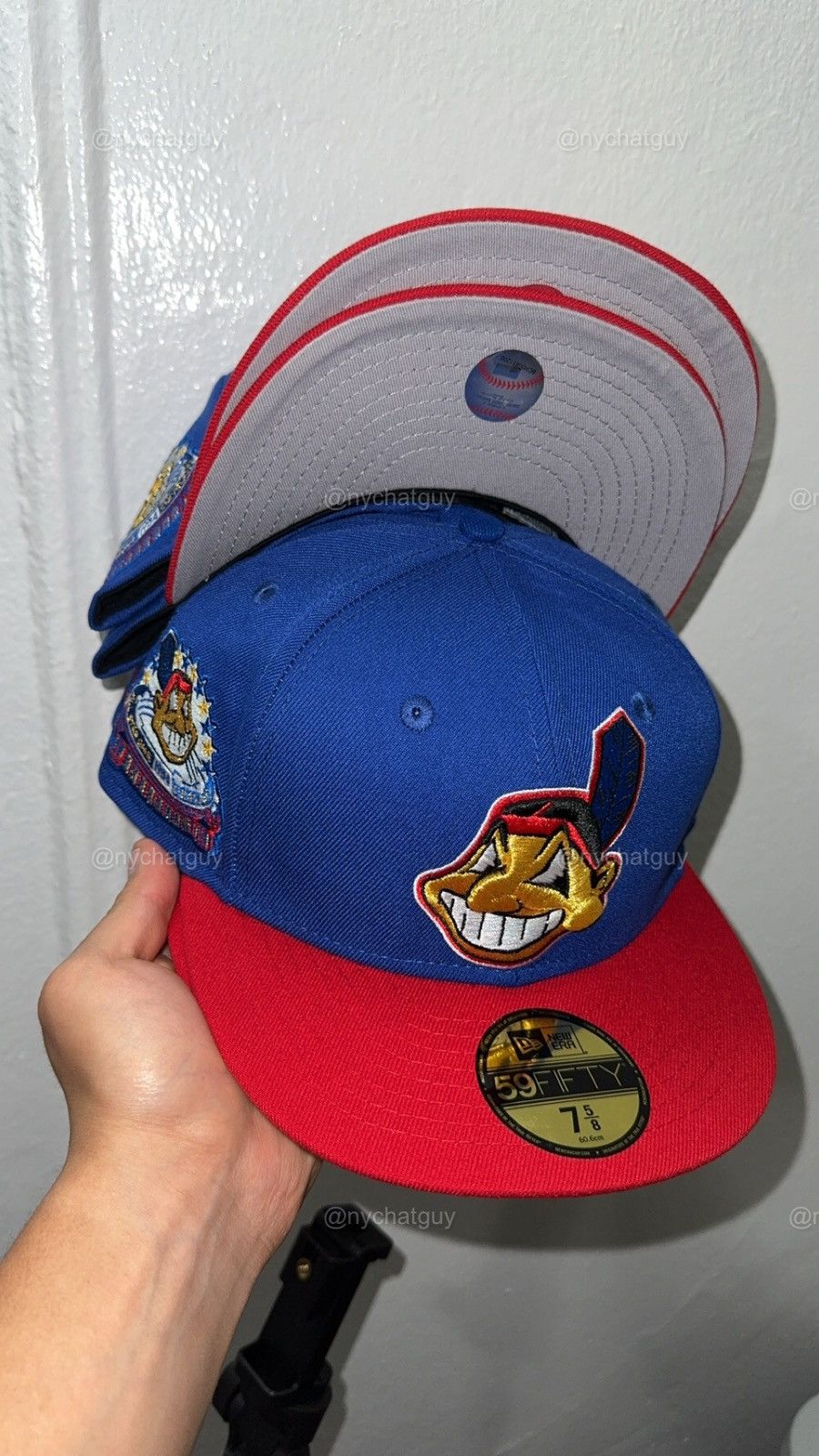 New Era 59fifty Blue Cleveland Indians Fitted Hat