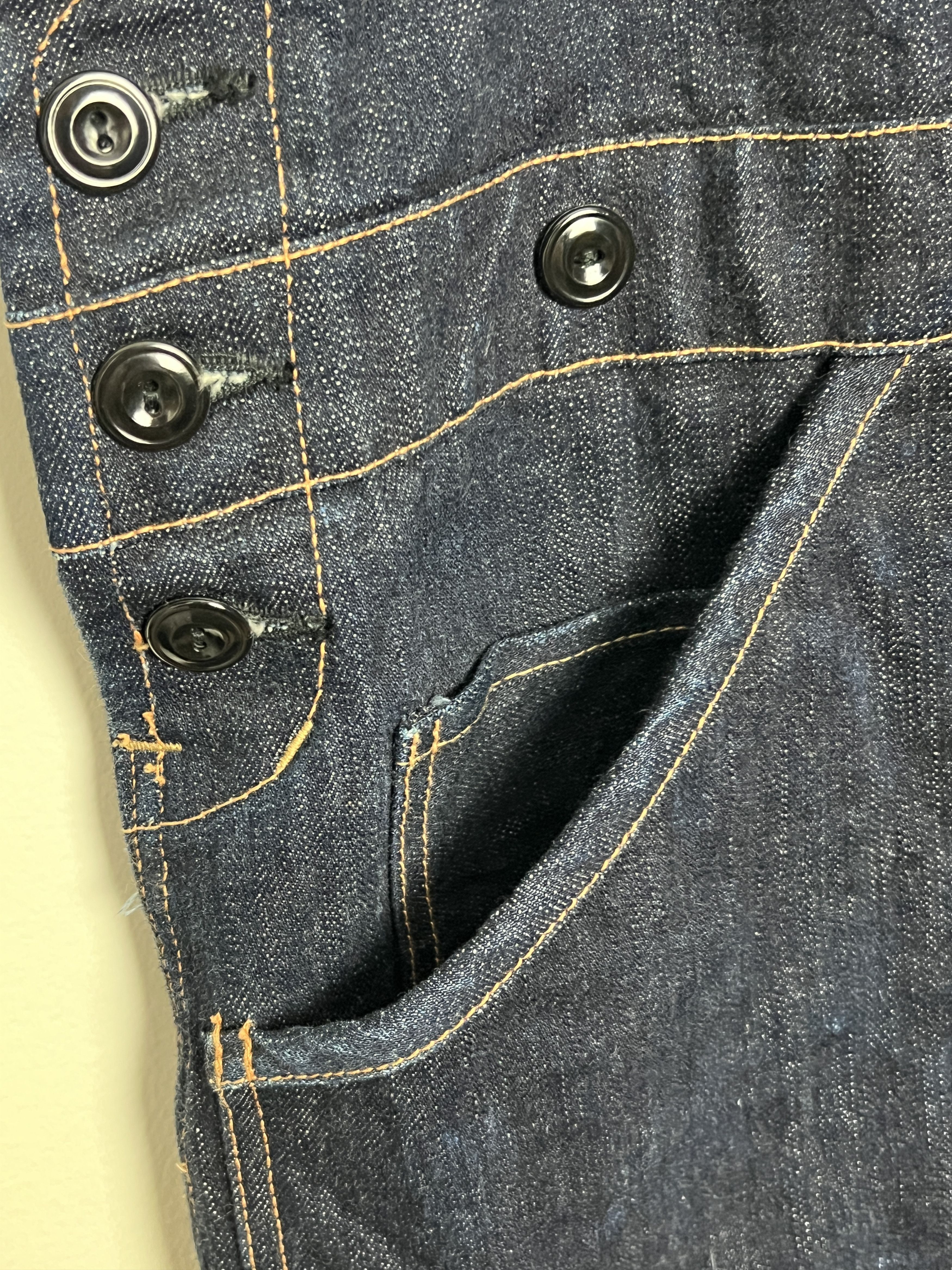 BLACK SIGN Denim Delta Apron Overalls. Size US 34 / EU 50 - 6 Thumbnail