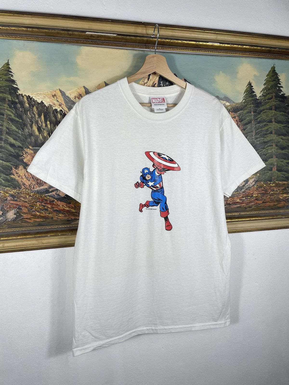 Marvel Comics × Vintage 🇺🇸 Vintage 2002 Capitan America Marvel Comics t-shirt tee Y2K Size US M / EU 48-50 / 2 - 2 Thumbnail