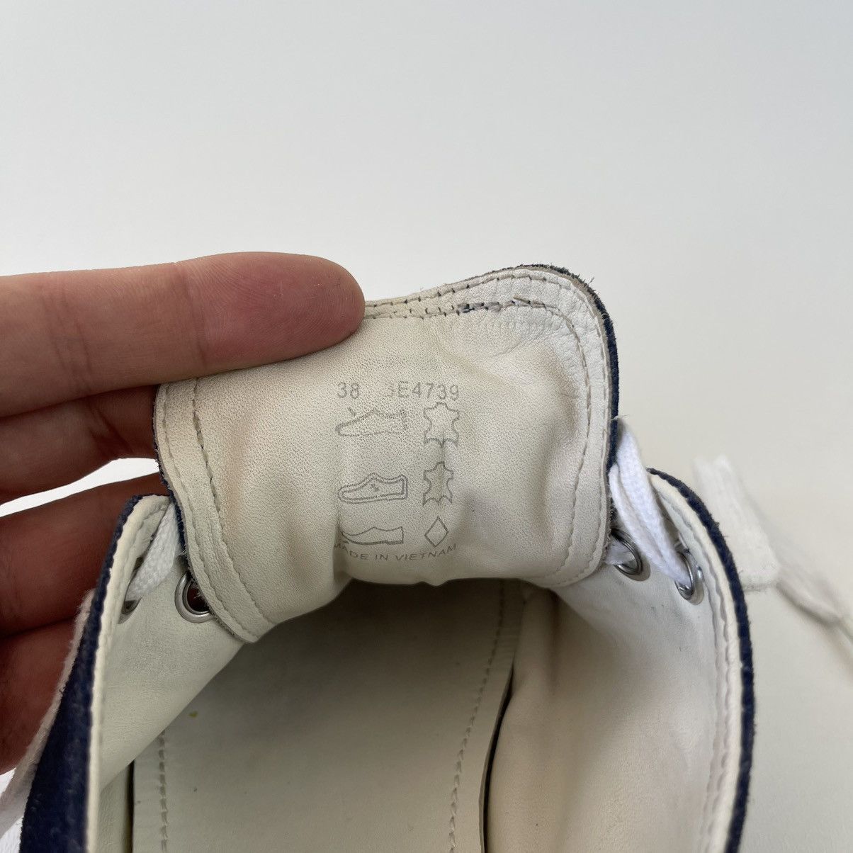 Prada Prada Sport Lace-Up Trainers Leather Sneakers Blue 3E4739 Size US 5.5 / EU 38 - 11 Thumbnail