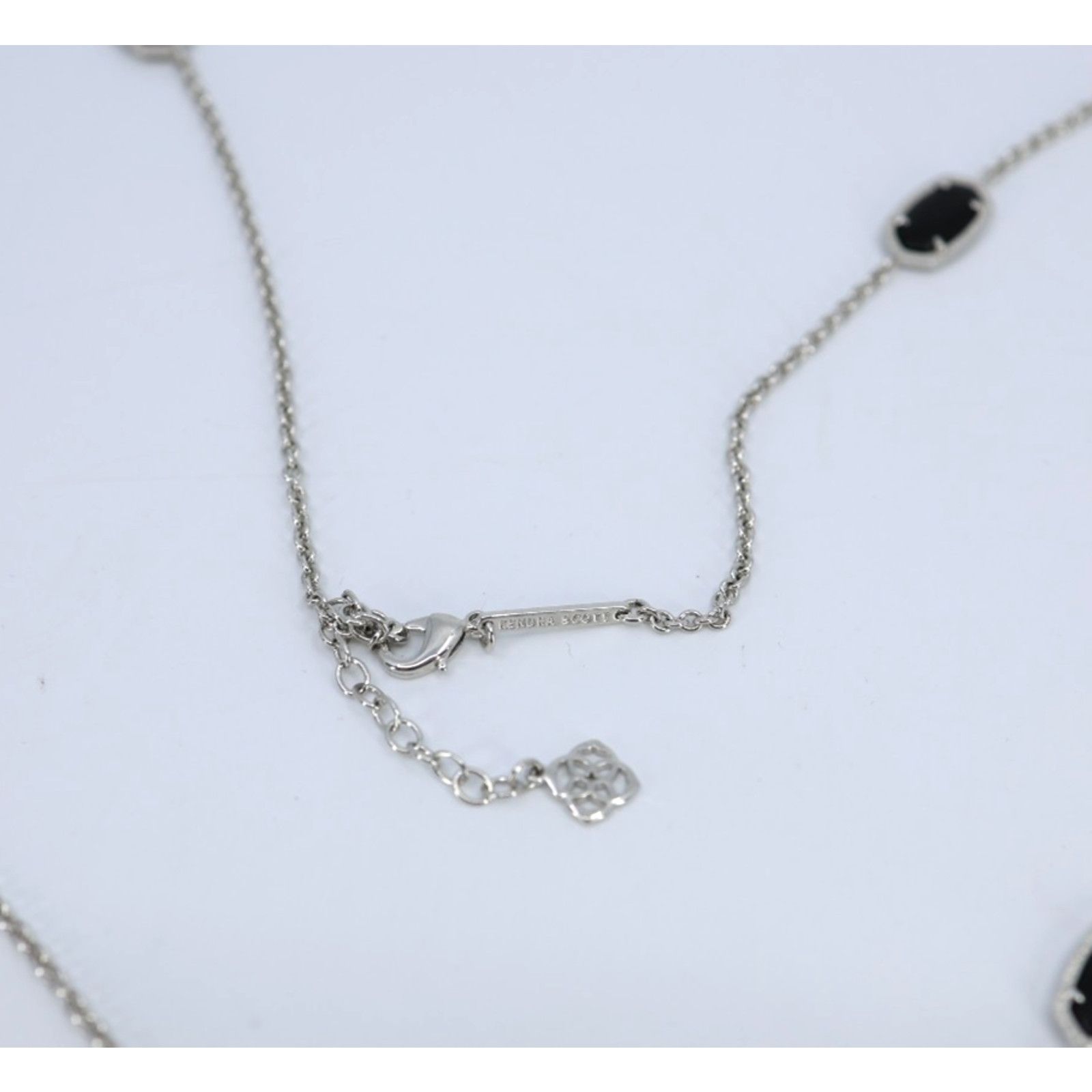 Kendra Scott KENDRA SCOTT Kellie Black Quartz Silver Tone Long Necklace Size ONE SIZE - 5 Thumbnail