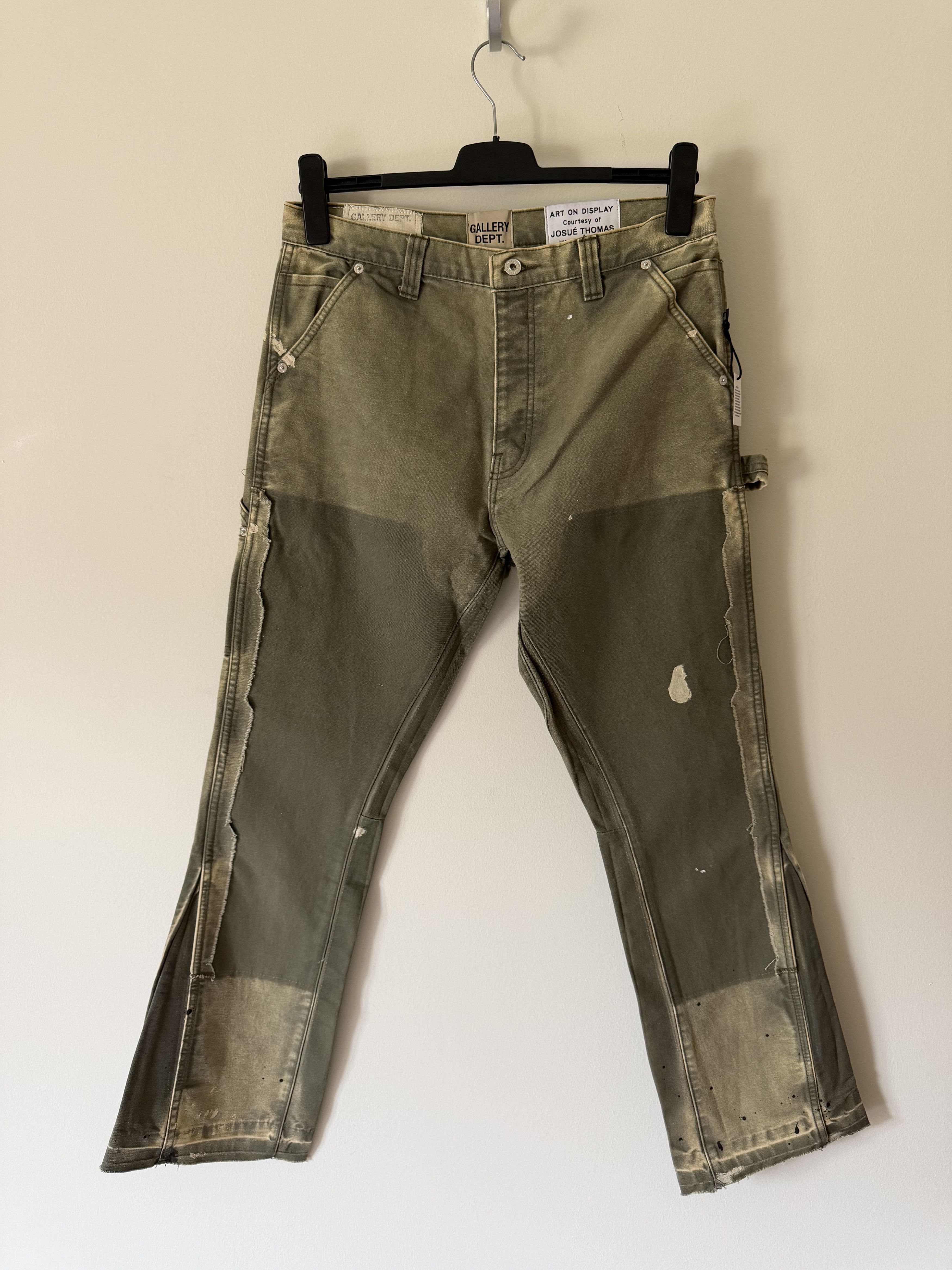 Gallery Dept. Gallery Dept. LA Flare Carpenter Pants in Moss Green Size US 33 - 1 Thumbnail