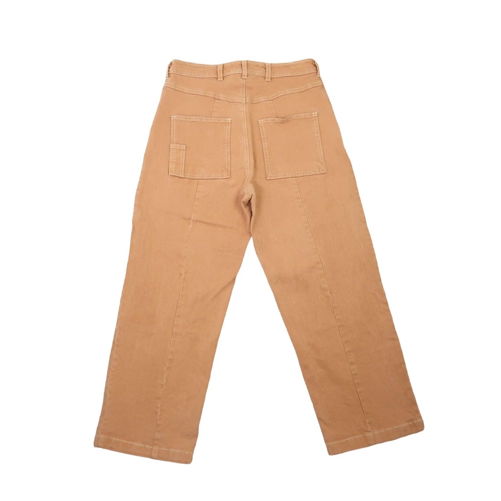 Vintage VINTAGE ABLE Francis Wide Leg Crop Pant Terracotta Orange 8 Women Pants Wide-Leg Cropped Fall Spring Summer High Rise Cotton Womens 8 Size 30" / US 8 / IT 44 - 3 Thumbnail