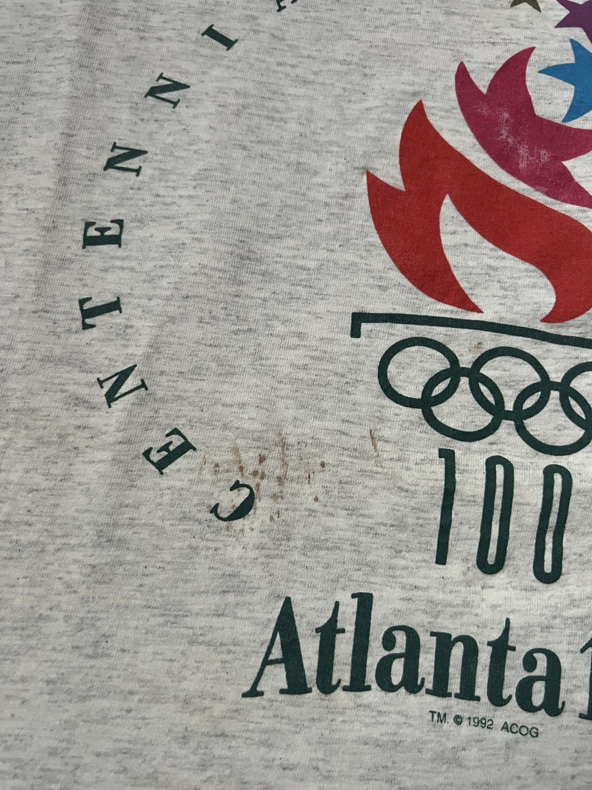 USA Olympics × Vintage Vintage 90s Atlanta 1996 Olympic Games T-shirt Single Stich Size US XL / EU 56 / 4 - 23 Thumbnail