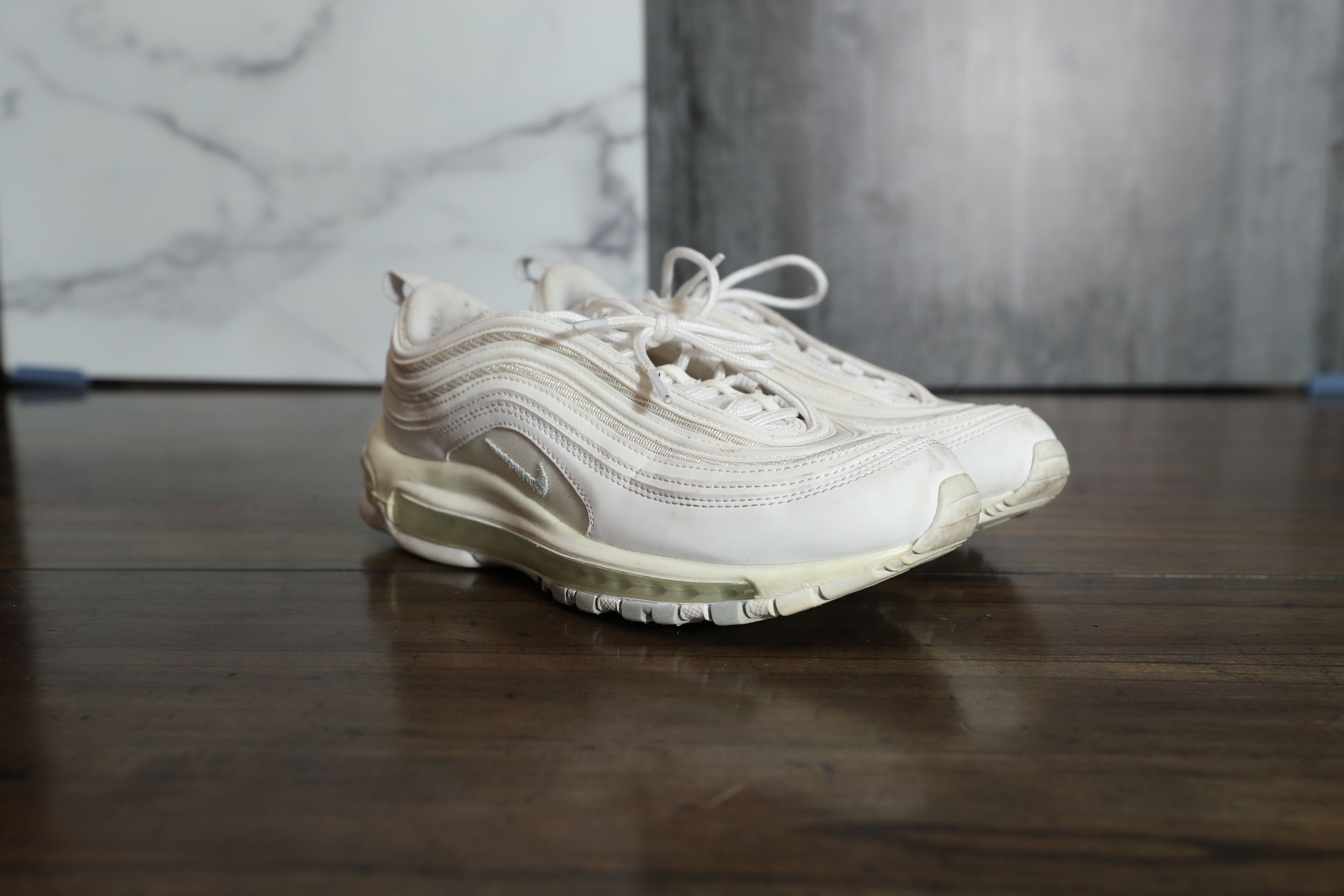 Nike Nike Air Max 97 White Pure Platinum (9.5) Size US 9.5 / IT 39.5 - 4 Thumbnail