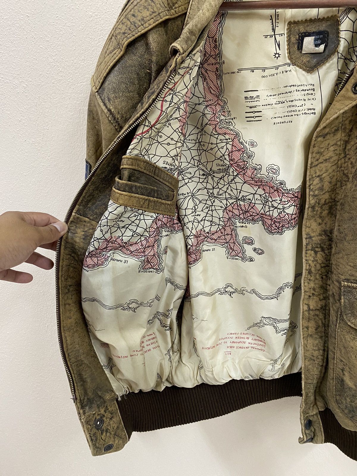 Vintage Vtg Leather Jacket Matin Air Command Size US L / EU 52-54 / 3 - 8 Thumbnail