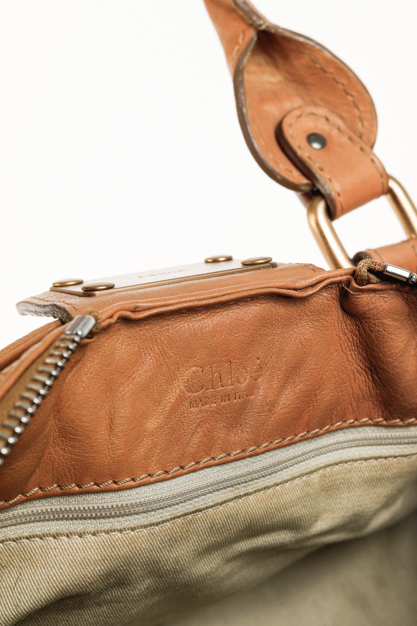 Chloe Chloe Paddington Giant Padlock Caramel Leather Bag Size ONE SIZE - 14 Thumbnail