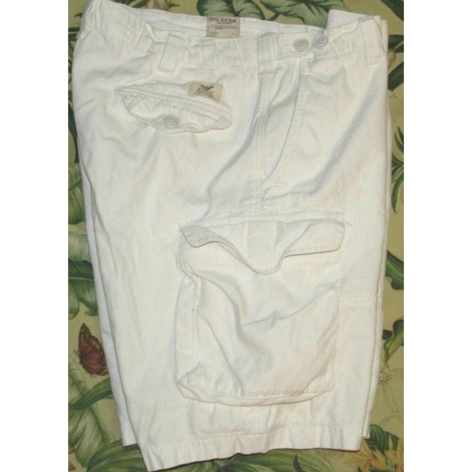 Ralph Lauren Polo RALPH LAUREN White Cotton 10" Cargo Drill Shorts 36 Mens Regular XS-36? Size US M / EU 48-50 / 2 - 2 Thumbnail