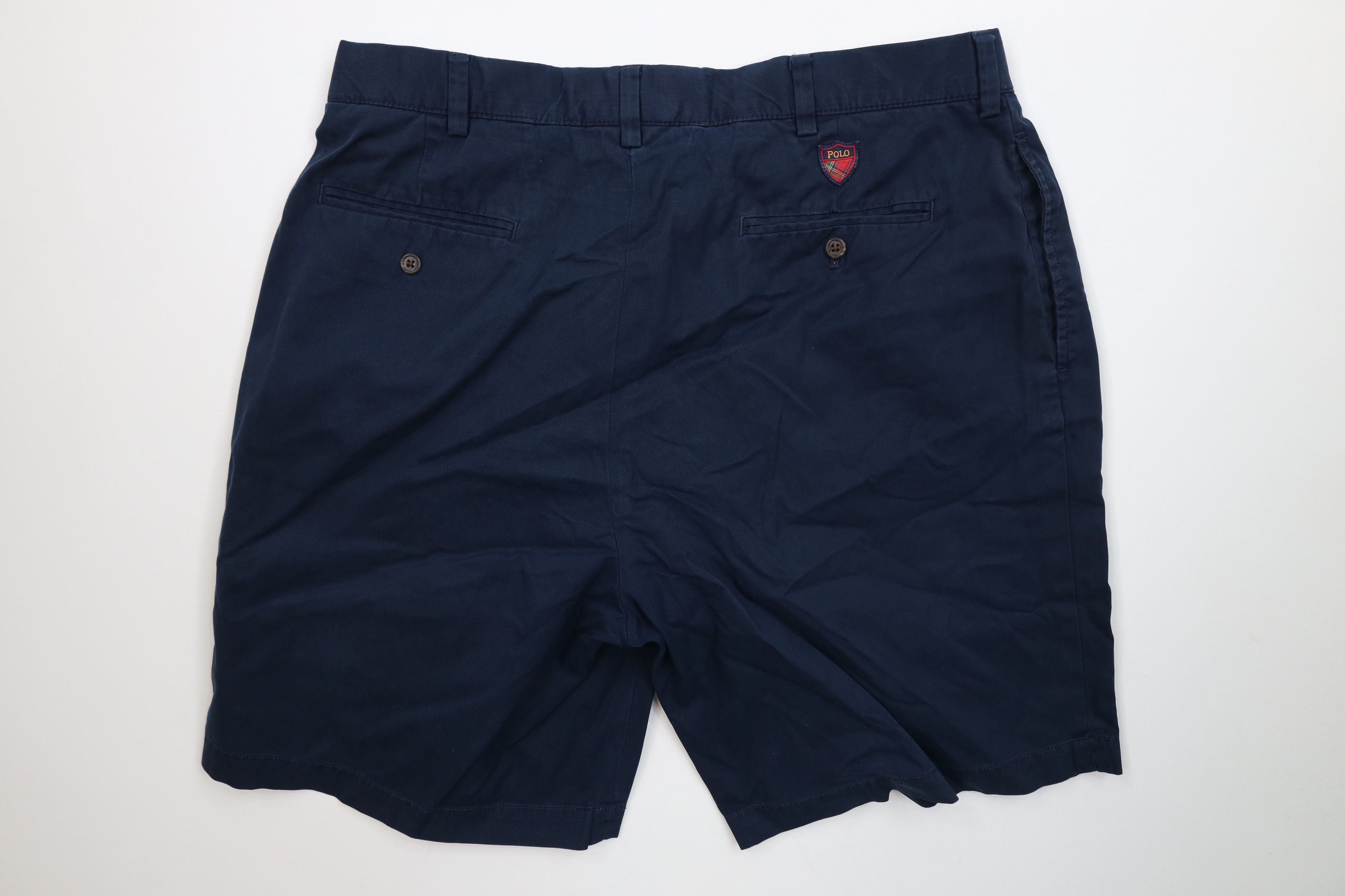 Ralph Lauren Vintage 90s Polo Golf Ralph Lauren Crest Chino Shorts Blue Size US 34 / EU 50 - 10 Thumbnail