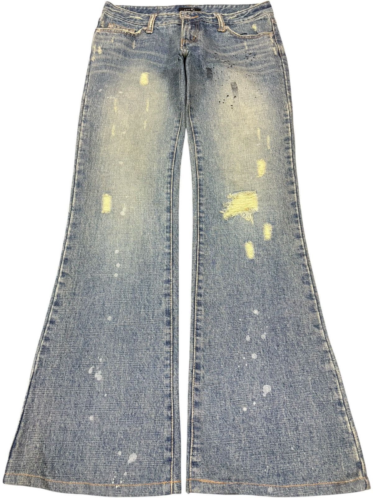 Hysteric Glamour Vintage Japanese Brand Mud Wash Distress Flare Jeans Size 30" / US 8 / IT 44 - 1 Thumbnail