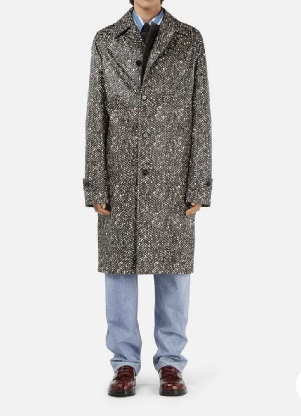 Bottega Veneta 🔥$8.9K VALUE🔥Printed Leather Chevron Coat Size US M / EU 48-50 / 2 - 1 Preview