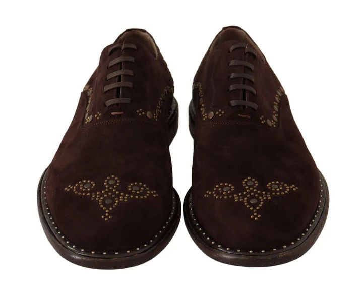 Dolce & Gabbana o1y0125 Suede Laced Shoes in Dark Brown Size US 7 / EU 40 - 4 Thumbnail